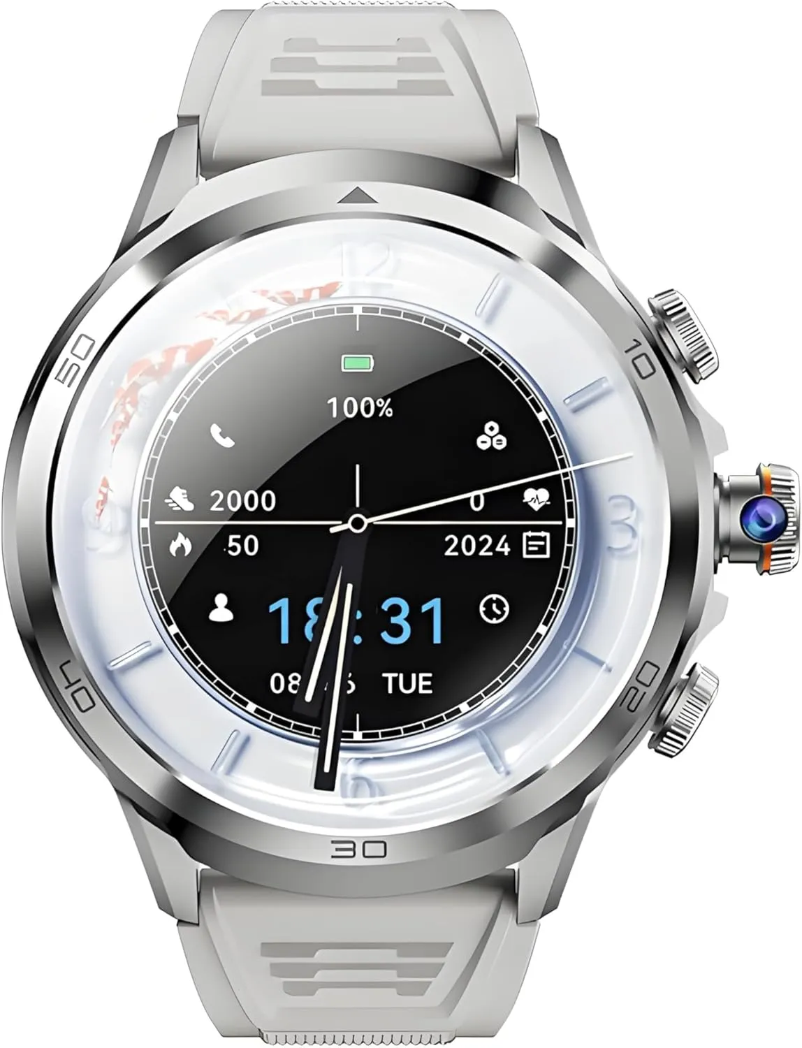 1.95''Smart Watch for Men (Answer/Make Call), Battery Pedometer Calorie Smartwatch, IP68 Waterproof &1990mAh,100  Sports Modes Fitness Tracker Watch
