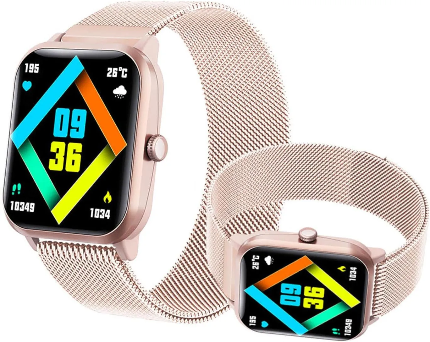 2025 Watches for Men - Heart Rate 1.9" Health Monitor Watch Oxygen Monitor F330709,MilanGold