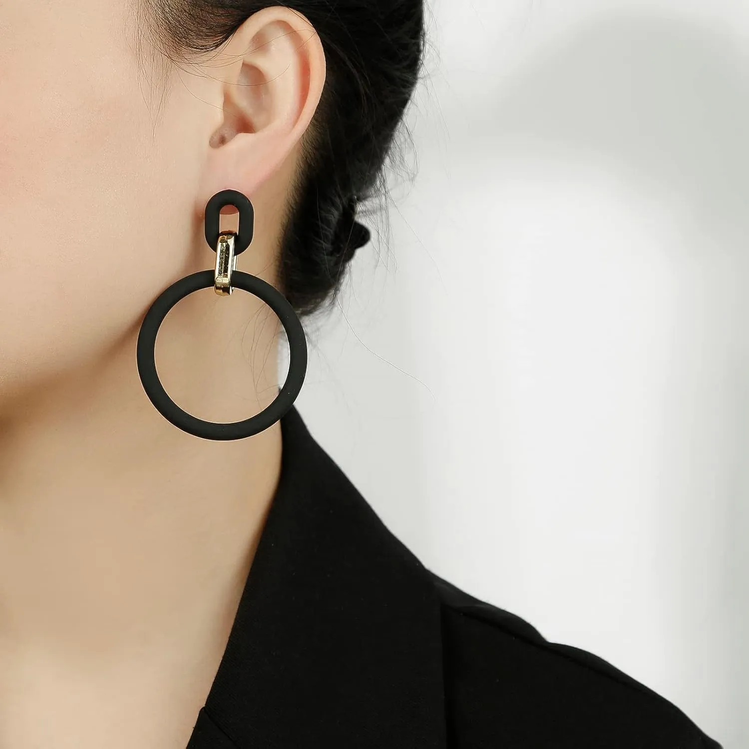 Acrylic Rectangle Earrings, Fashion Acrylic Square/Oval/Hoop Statement Drop Earrings for Women