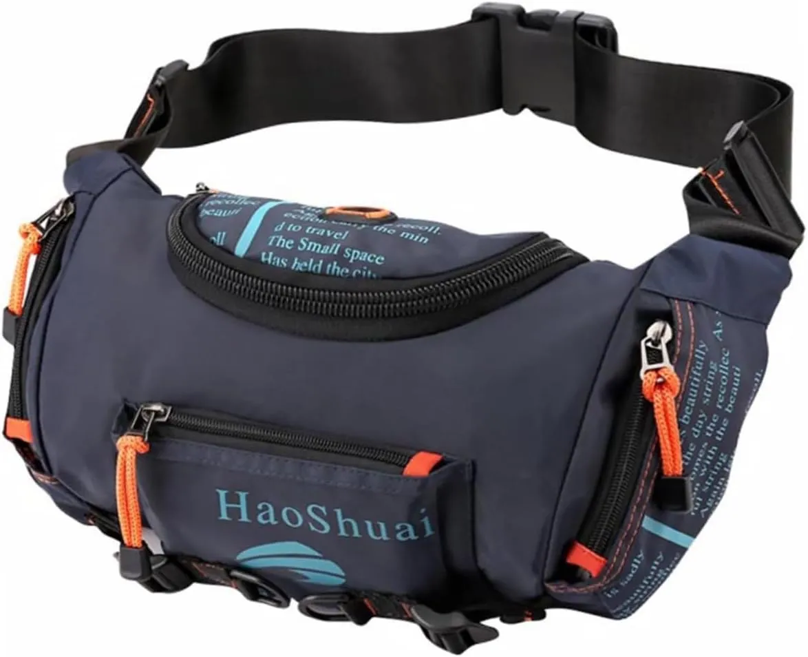 Adjustable Chest Pack Men's Waist Bag Shoulder Straps Waterproof Bag for Travel and