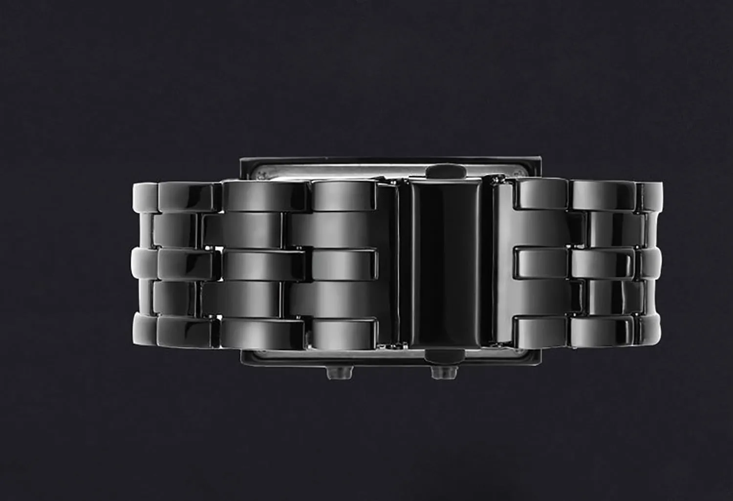 ADSBIAOYE Men's and Women's Watches Fashion Creative Double Matrix Binary LED Waterproof Stainless Steel Watch