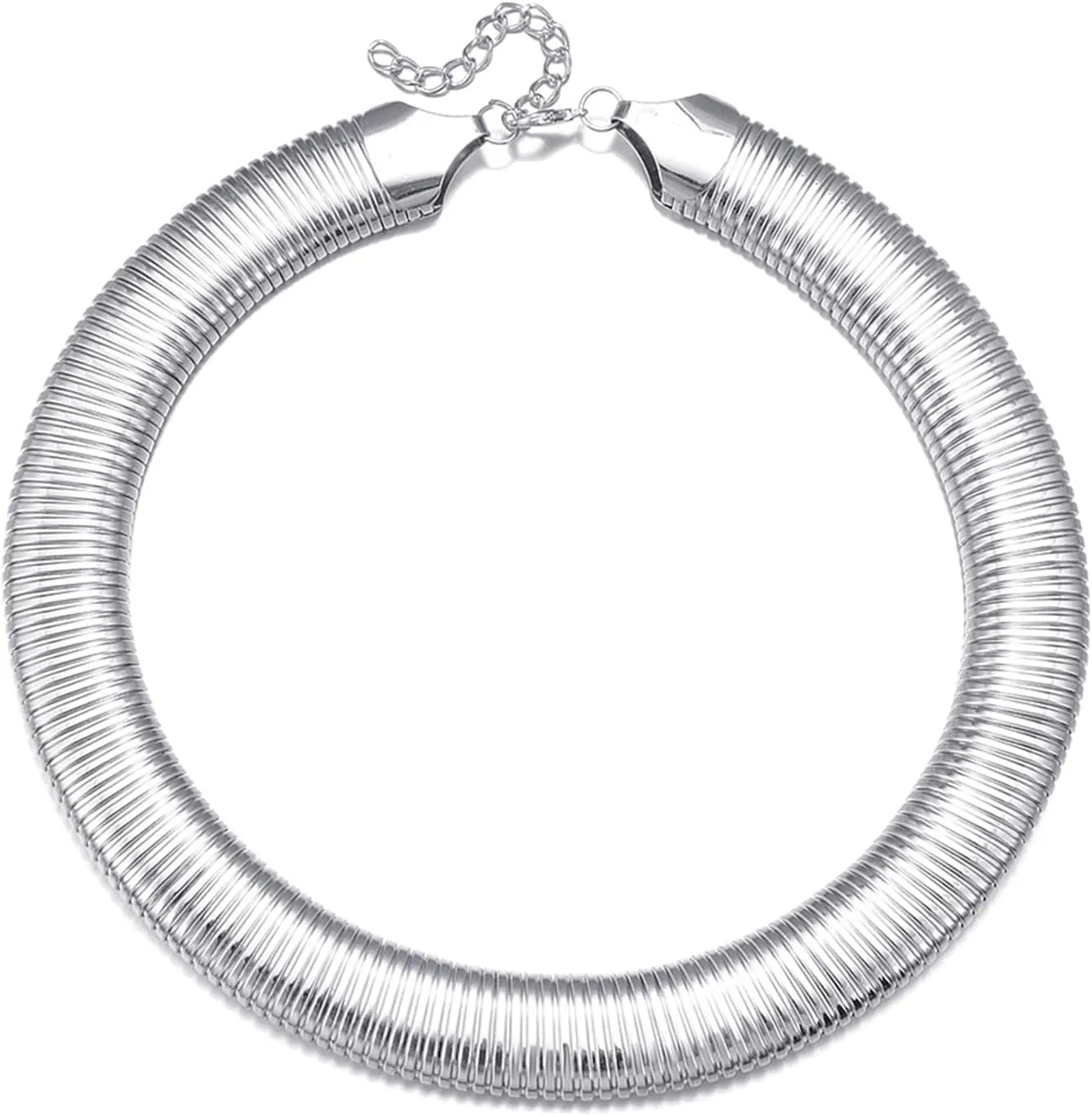 African Gold Silver Spring Choker Necklace Bib Chokers Statement Necklace Aesthetic Collar Necklaces Costume Jewelry Accessories Birthday Jewelry for Women