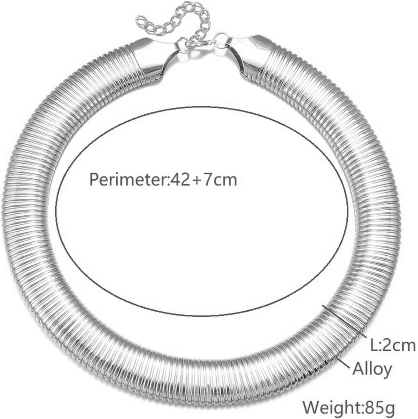 African Gold Silver Spring Choker Necklace Bib Chokers Statement Necklace Aesthetic Collar Necklaces Costume Jewelry Accessories Birthday Jewelry for Women