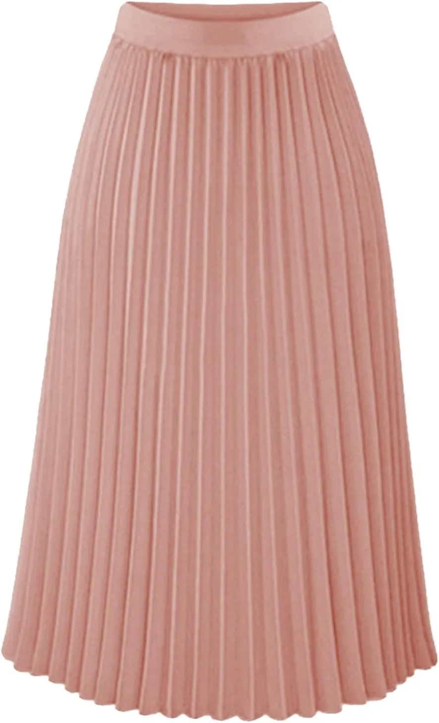 Aniywn Boho Skirts for Women 2025 Pleated Midi Skirts for Women Long High Elastic Waisted Summer Flowy Chiffon Swing Skirt