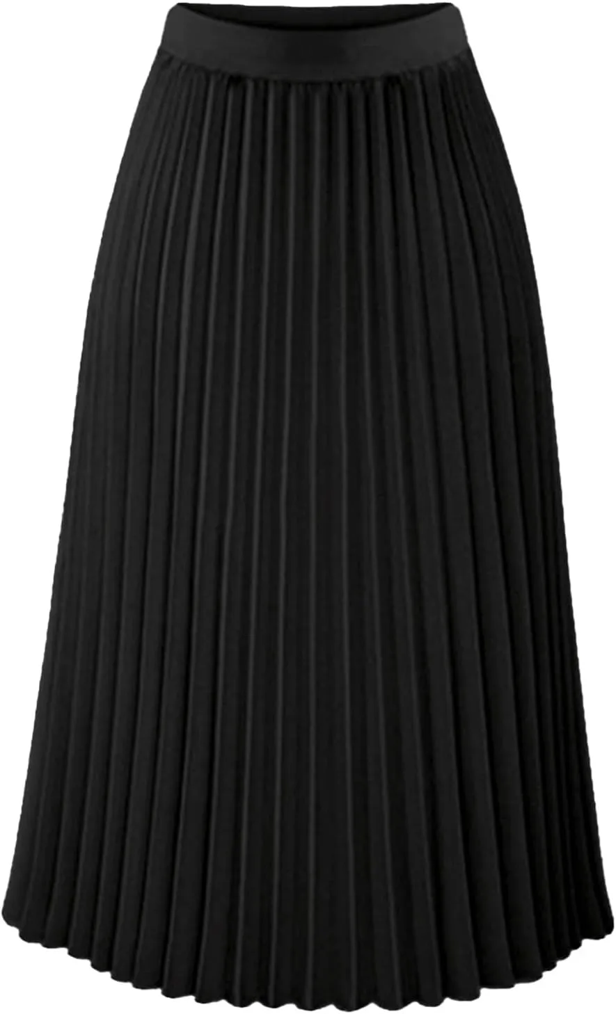 Aniywn Boho Skirts for Women 2025 Pleated Midi Skirts for Women Long High Elastic Waisted Summer Flowy Chiffon Swing Skirt