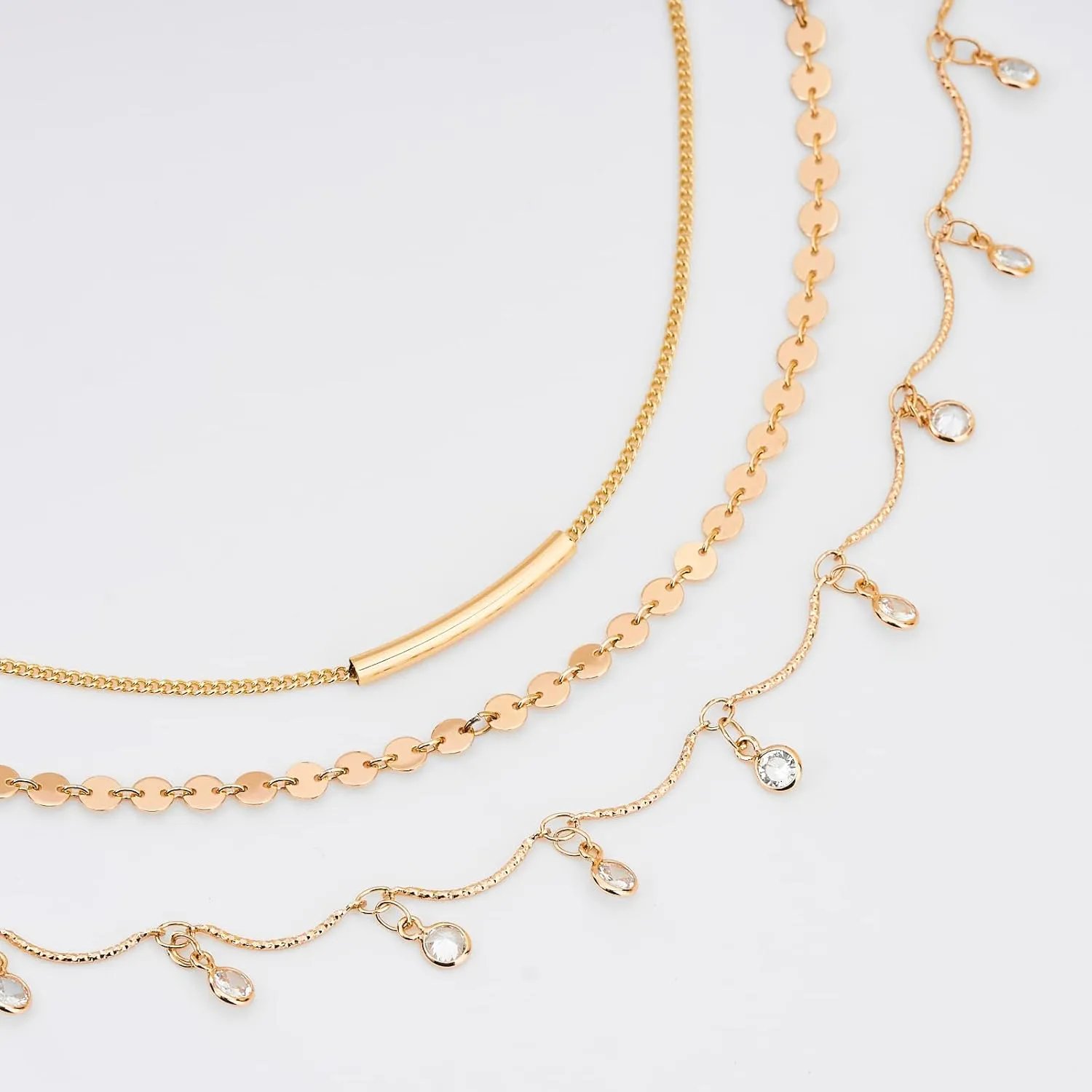 Anklet Bracelets for Women 14K Gold Jewelry Set Waterproof Layered Tennis Satellite Link Chain Anklets Set Gold Anklets Adjustable Size 3pc