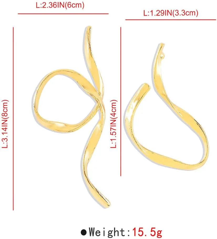 Anomaly Geometric Stud Earrings Linear Drop Dangle Earring Alloy Long Circle Bar Earrings Geometric Jewelry for Women