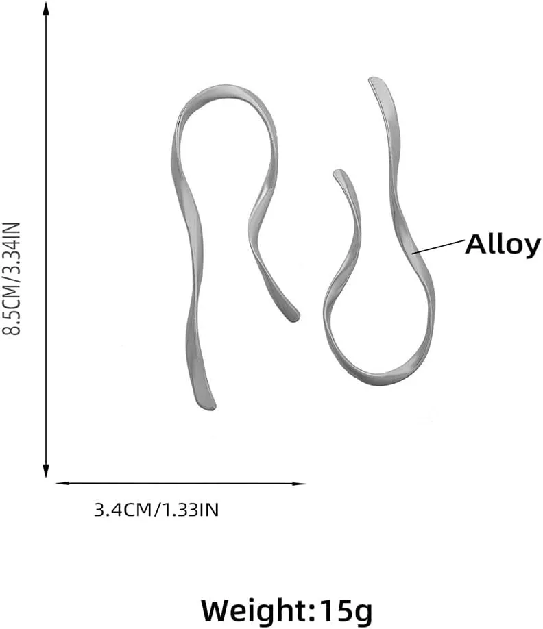Anomaly Geometric Stud Earrings Linear Drop Dangle Earring Alloy Long Circle Bar Earrings Geometric Jewelry for Women
