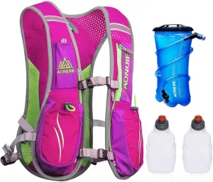 AONIJIE Hydration Packs 5.5L Trail Running Vest with 2L Bladder Reservoir Marathoner Hydro Backpack