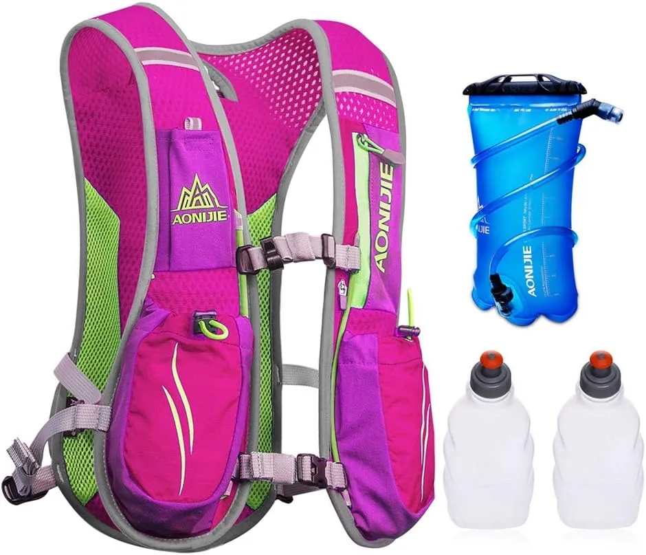 AONIJIE Hydration Packs 5.5L Trail Running Vest with 2L Bladder Reservoir Marathoner Hydro Backpack