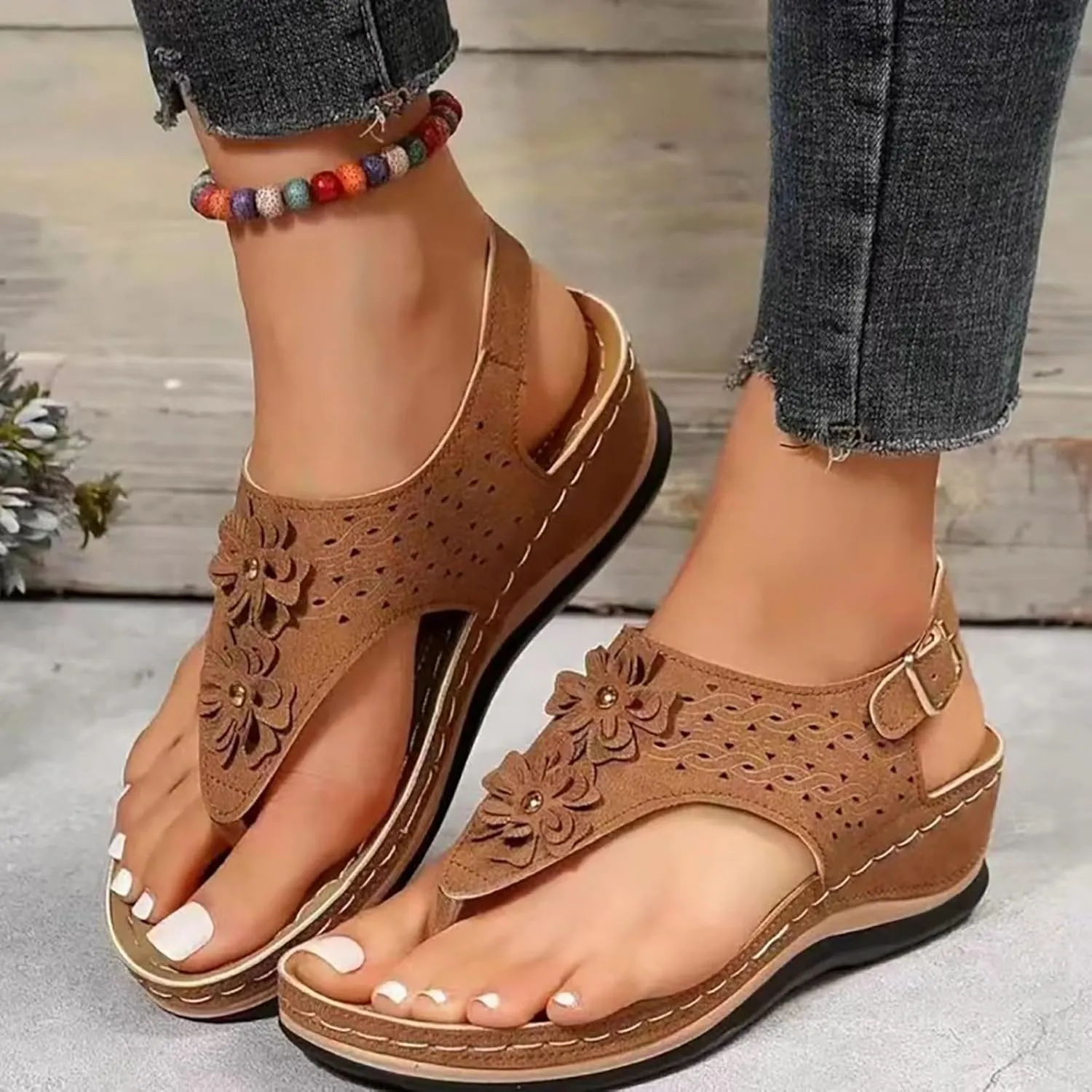 Arch Support Flip Flops Glitter Sandals for Women 2025 Black Wedding Shoes for Women Sandals Orthopedic Sandals