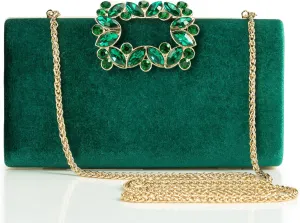 BABEYOND Clutch Purses for Women - Velvet Evening Bag Crystal Embellished Handbag for Bride Party Prom Wedding