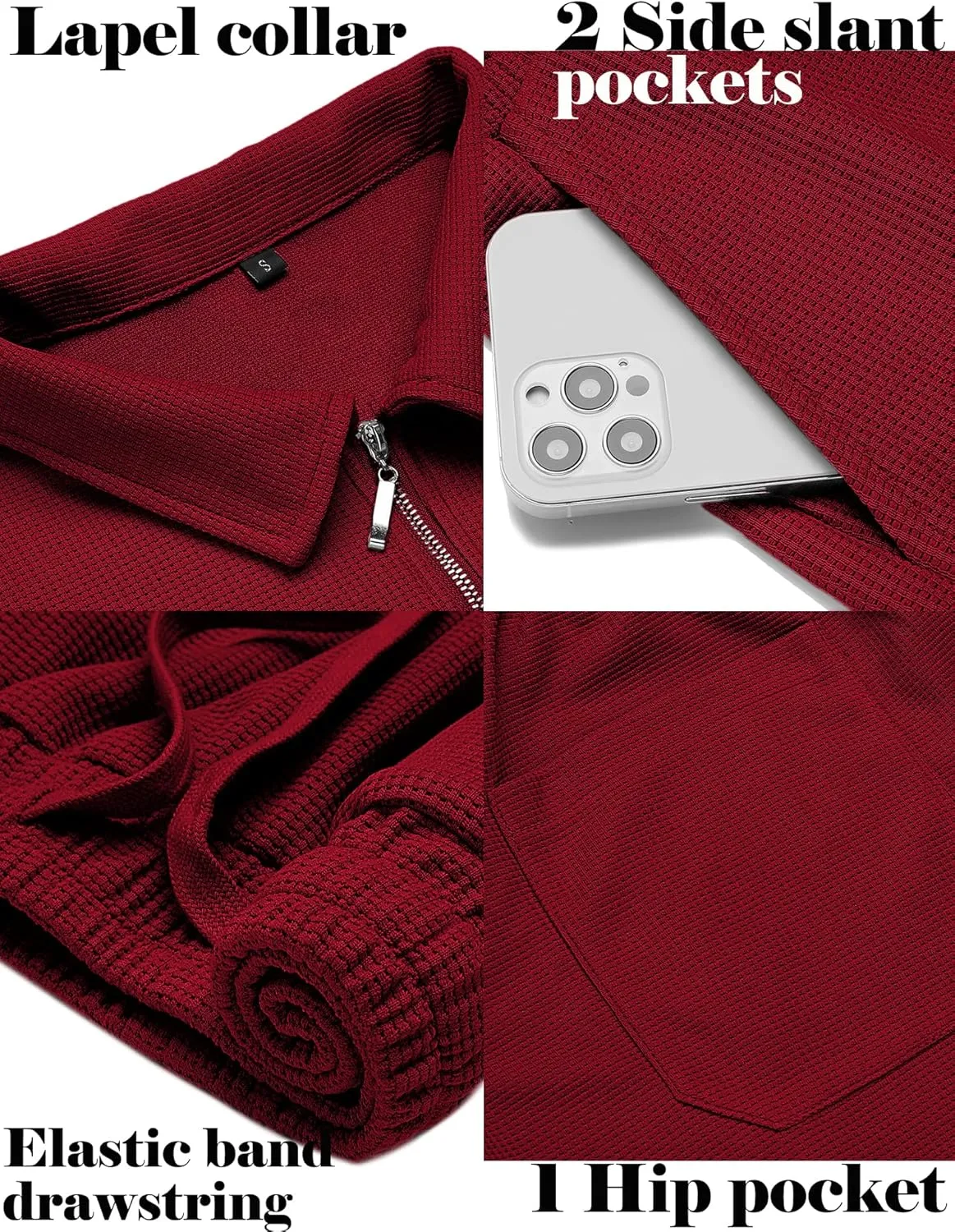 Babioboa Men's Short Sleeve Polo Shirt & Shorts set Summer Two Piece Outfits 3 Pockets zip Tracksuit Casual Athletic Sports