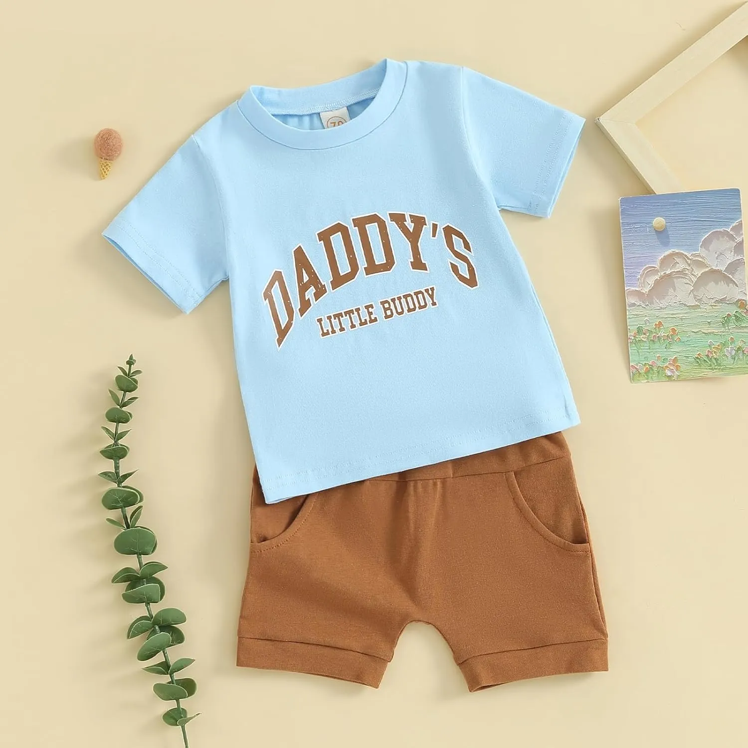 Baby Boy 4th of July Outfit Toddler Summer T Shirt Shorts 2pcs Set Newborn My First Fourth of July Clothing