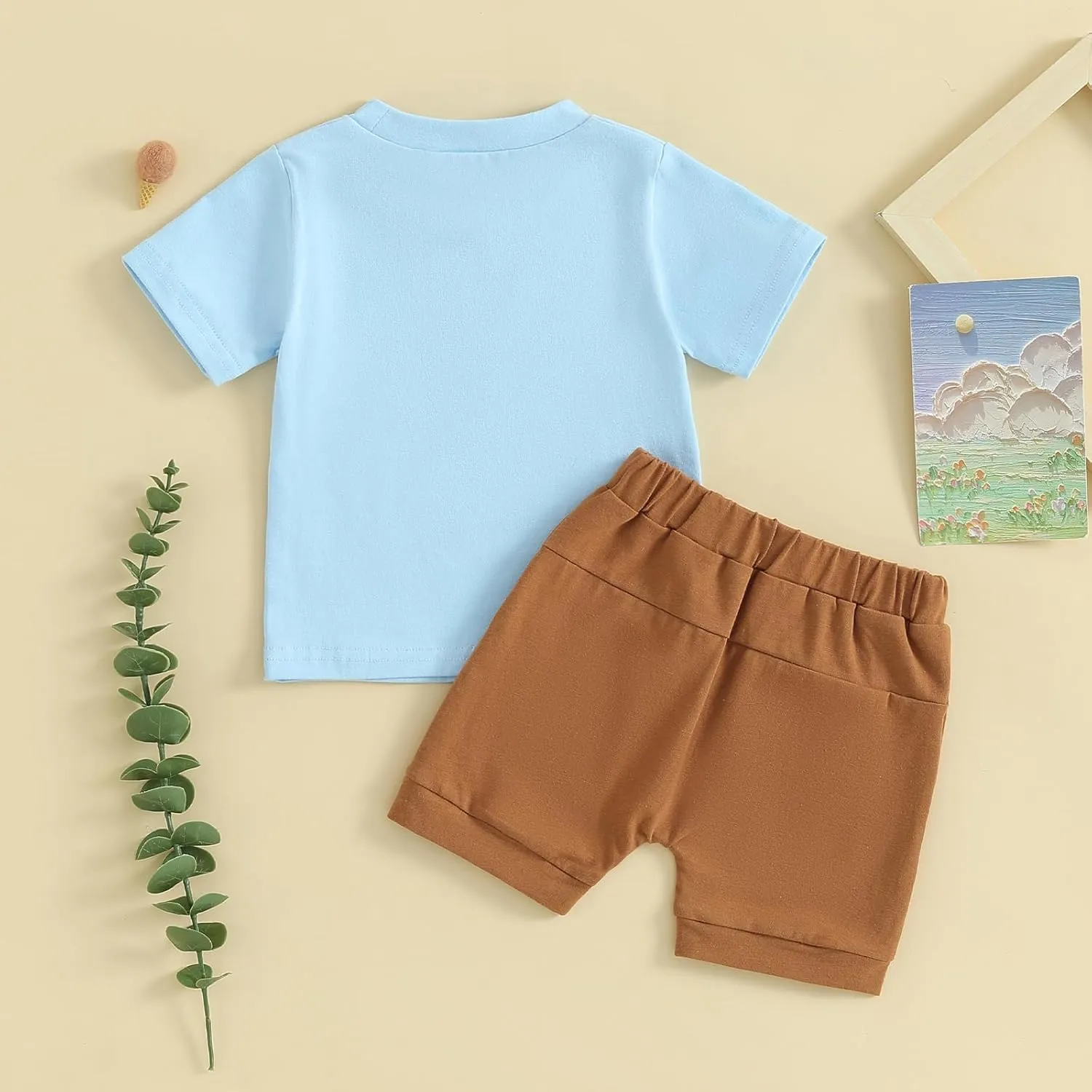 Baby Boy 4th of July Outfit Toddler Summer T Shirt Shorts 2pcs Set Newborn My First Fourth of July Clothing
