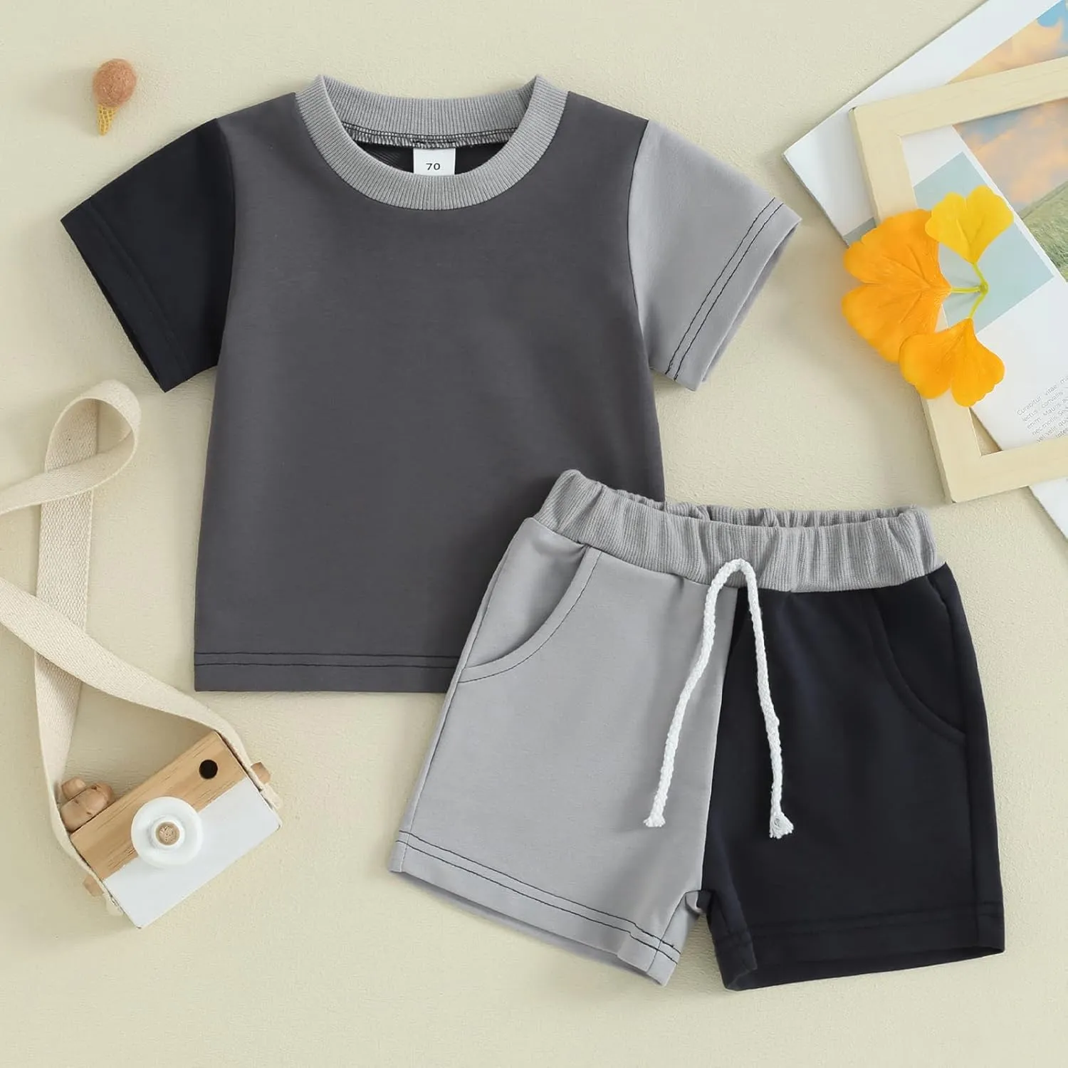 Baby Boy 4th of July Outfit Toddler Summer T Shirt Shorts 2pcs Set Newborn My First Fourth of July Clothing