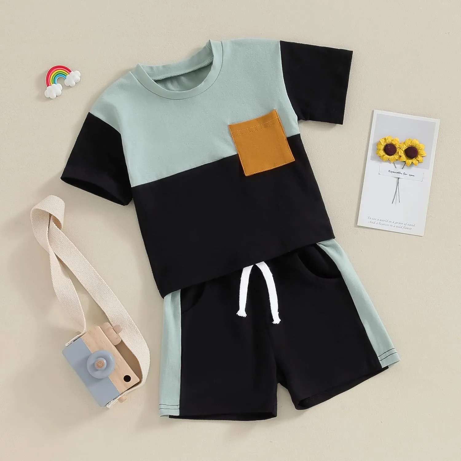 Baby Boy 4th of July Outfit Toddler Summer T Shirt Shorts 2pcs Set Newborn My First Fourth of July Clothing