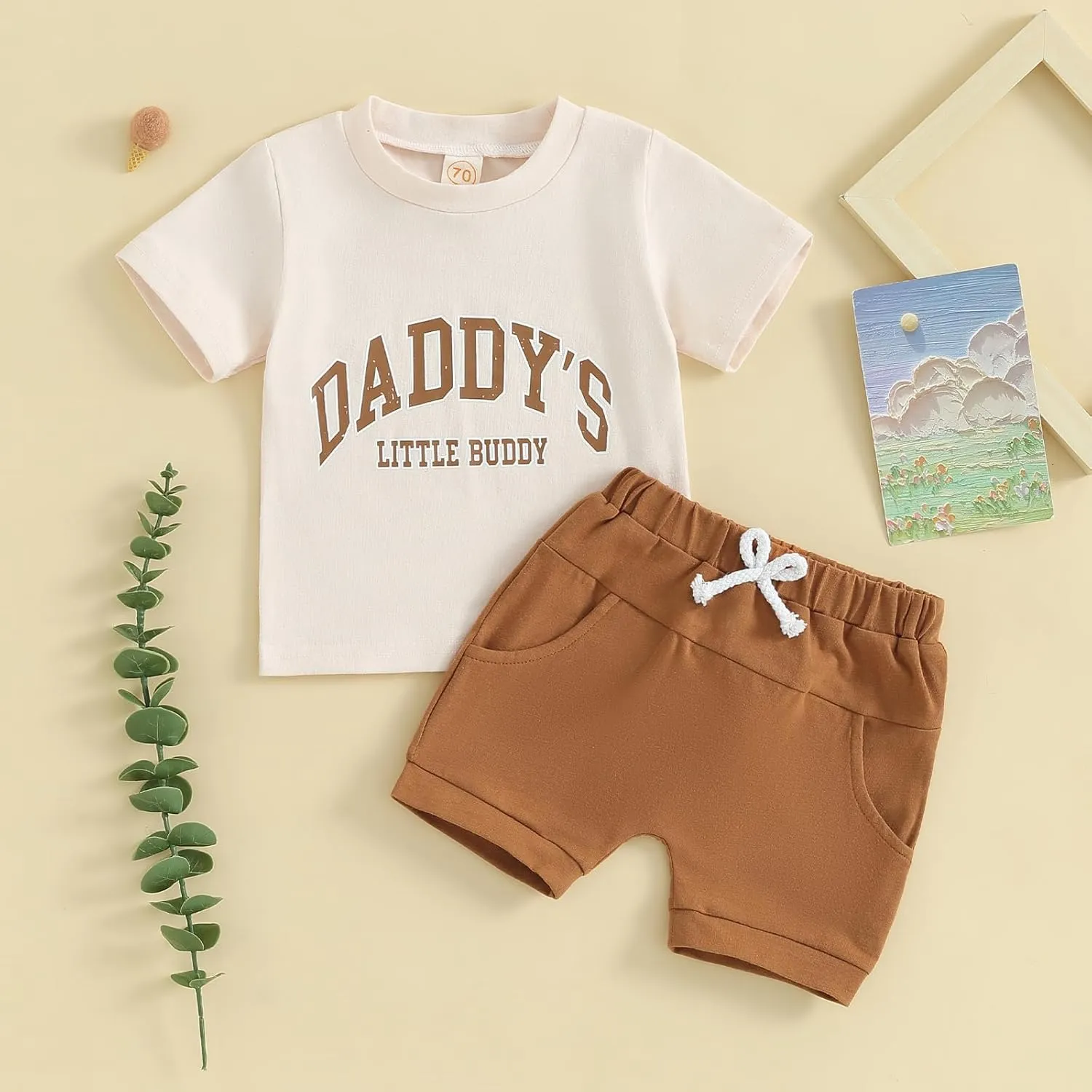 Baby Boy 4th of July Outfit Toddler Summer T Shirt Shorts 2pcs Set Newborn My First Fourth of July Clothing