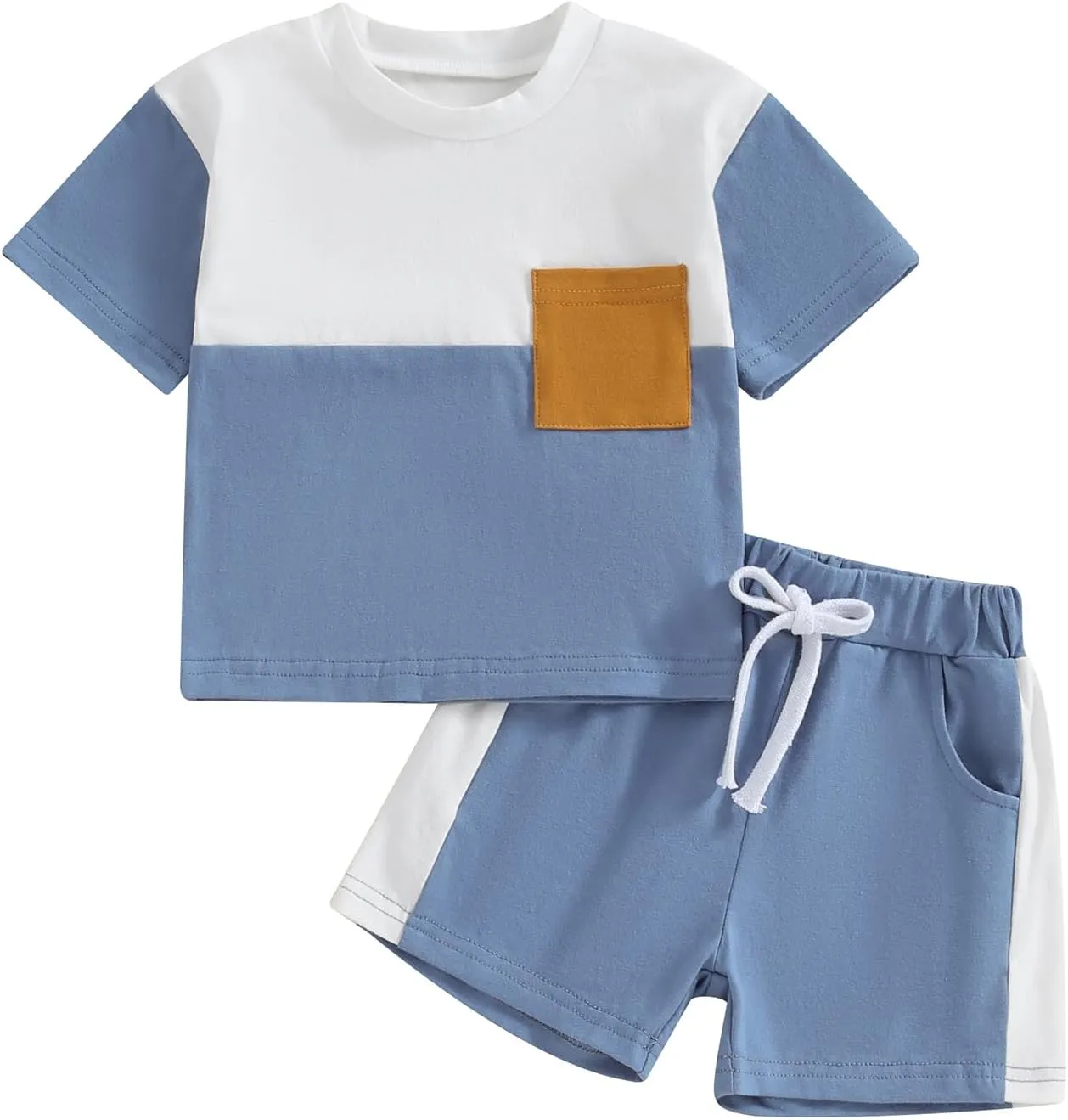 Baby Boy 4th of July Outfit Toddler Summer T Shirt Shorts 2pcs Set Newborn My First Fourth of July Clothing