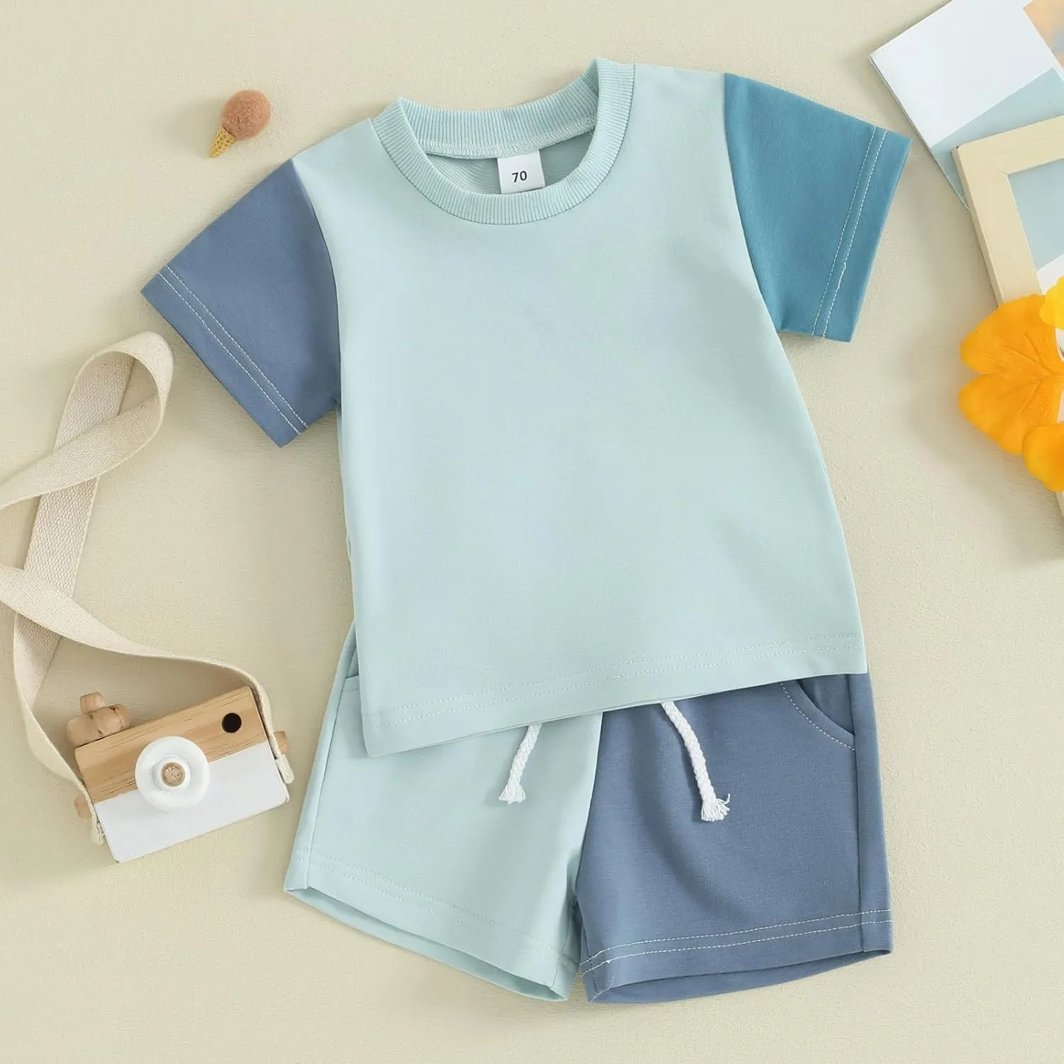 Baby Boy 4th of July Outfit Toddler Summer T Shirt Shorts 2pcs Set Newborn My First Fourth of July Clothing