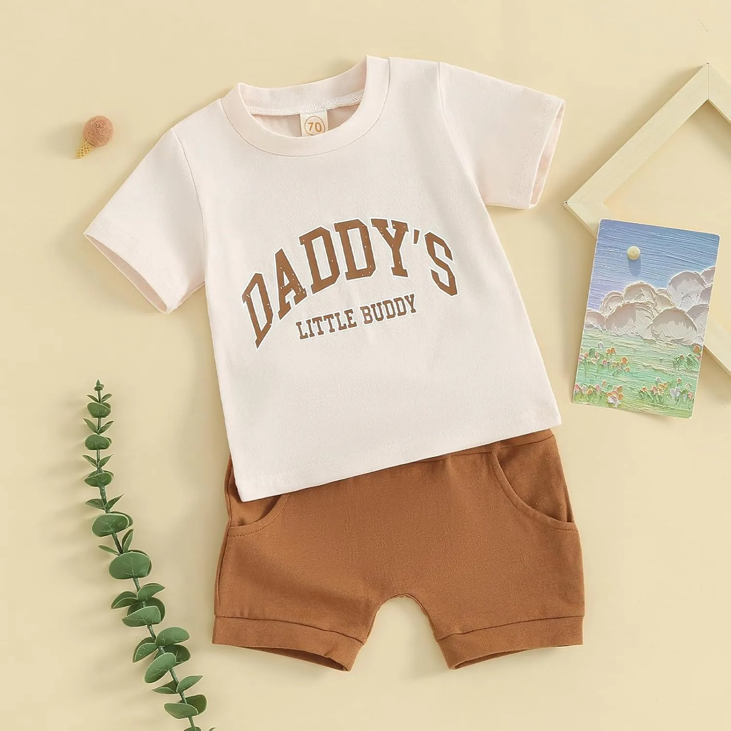 Baby Boy 4th of July Outfit Toddler Summer T Shirt Shorts 2pcs Set Newborn My First Fourth of July Clothing