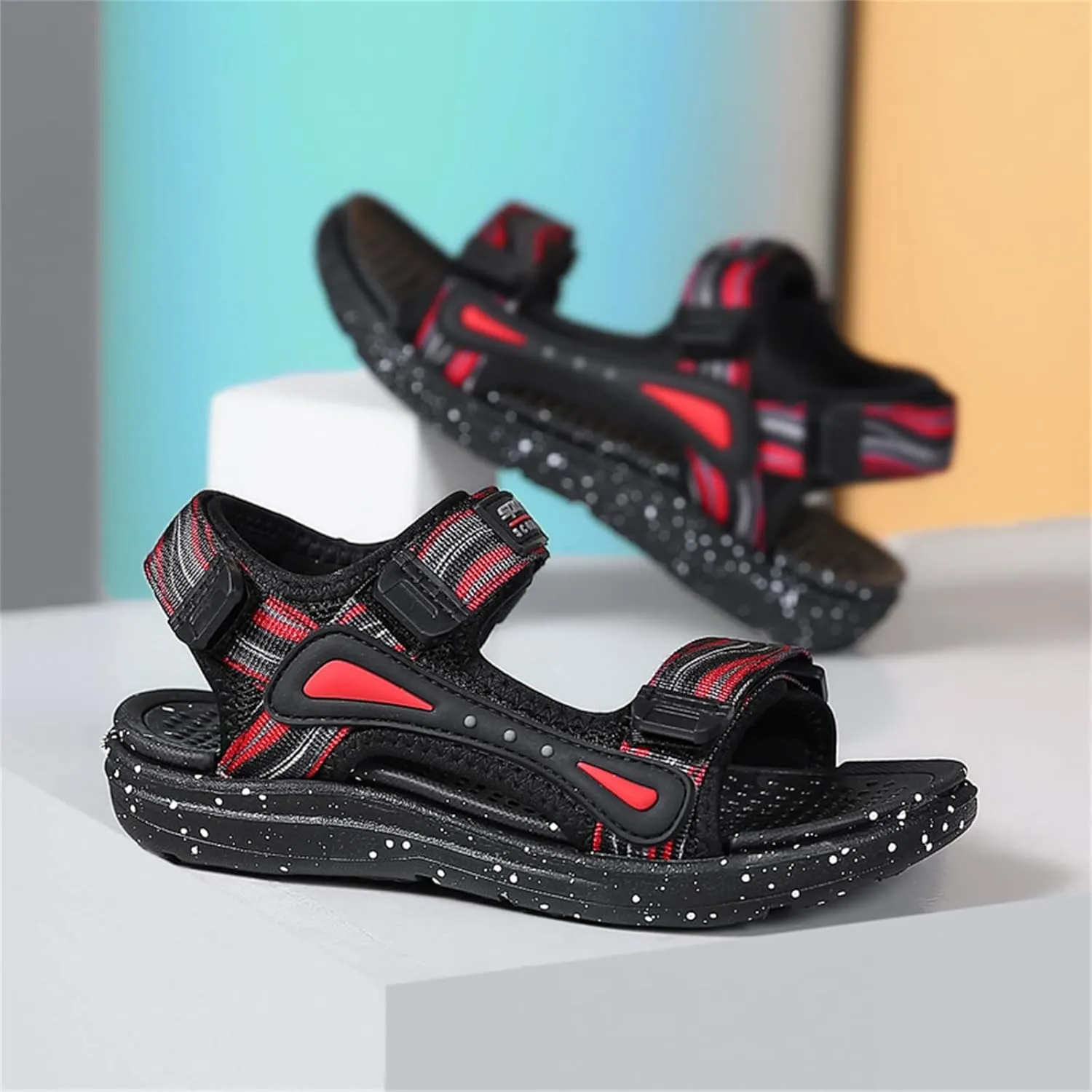 Baby Boys Open Toe Sandals Outdoor Summer Casual Wide Shoes Toddler Kids Fashion Slip On Rubber Loafers Beach Pool