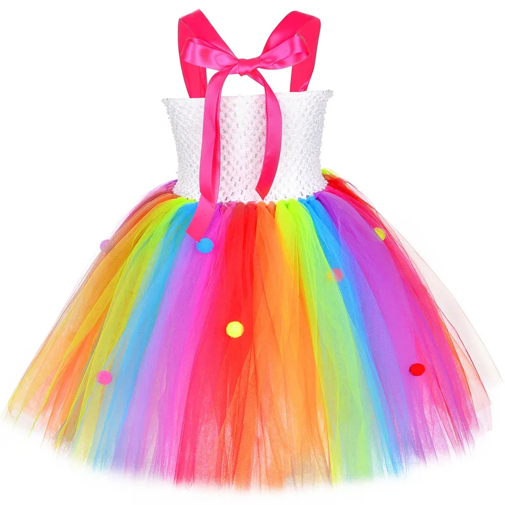 Baby Girl Lollipop Candy Tutu Rainbow Dress