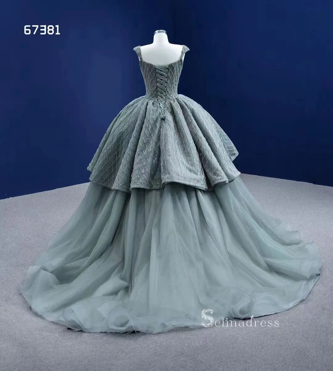 Ball Gown Scoop Neck Formal Dresses Wedding Dress Vintage Quinceanera Dresses RSM67381