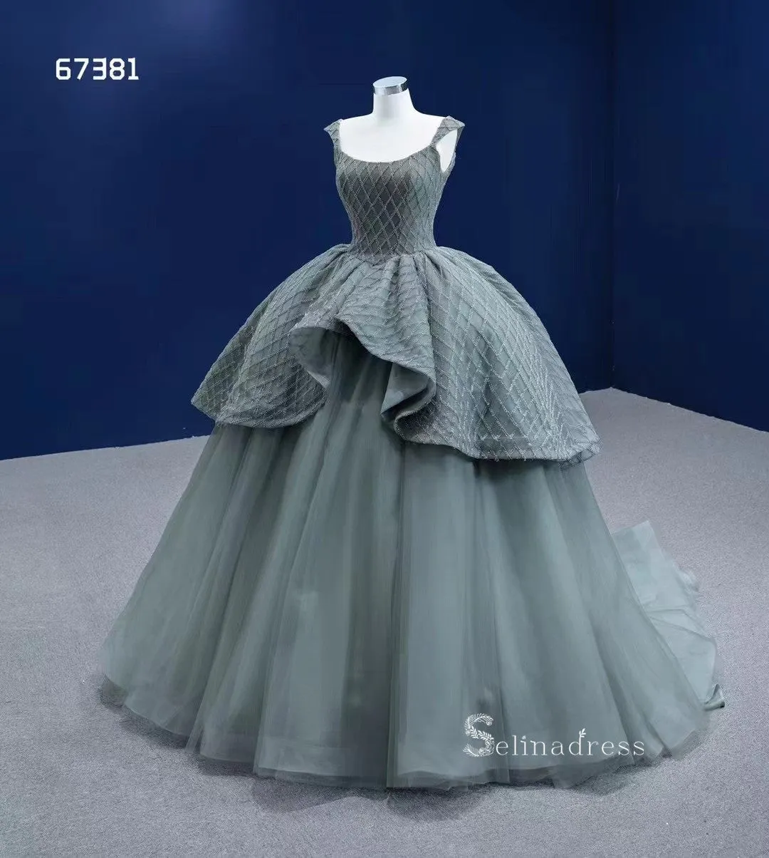 Ball Gown Scoop Neck Formal Dresses Wedding Dress Vintage Quinceanera Dresses RSM67381