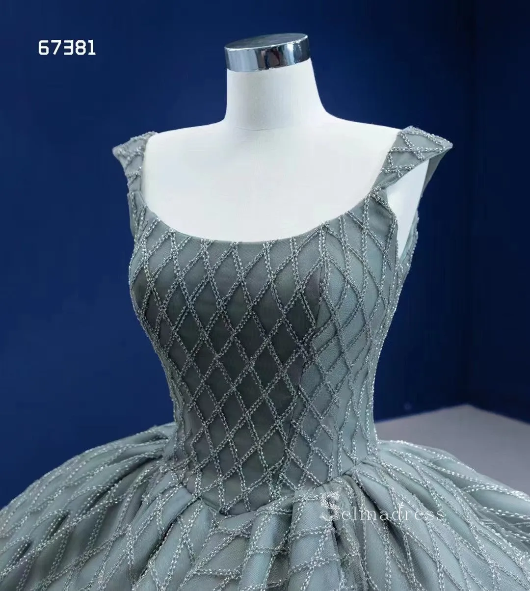 Ball Gown Scoop Neck Formal Dresses Wedding Dress Vintage Quinceanera Dresses RSM67381