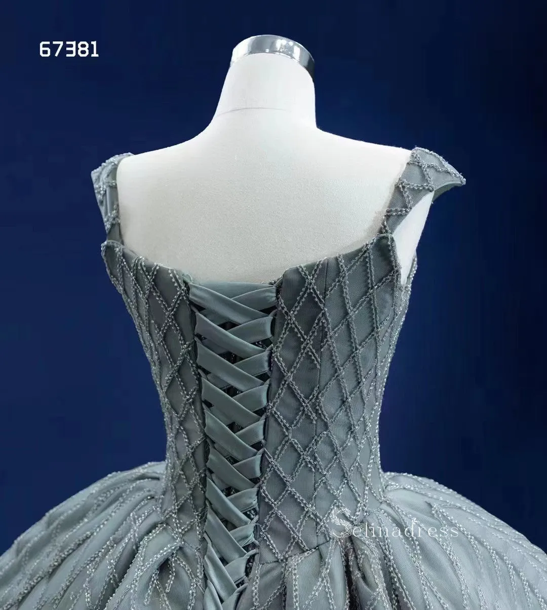 Ball Gown Scoop Neck Formal Dresses Wedding Dress Vintage Quinceanera Dresses RSM67381