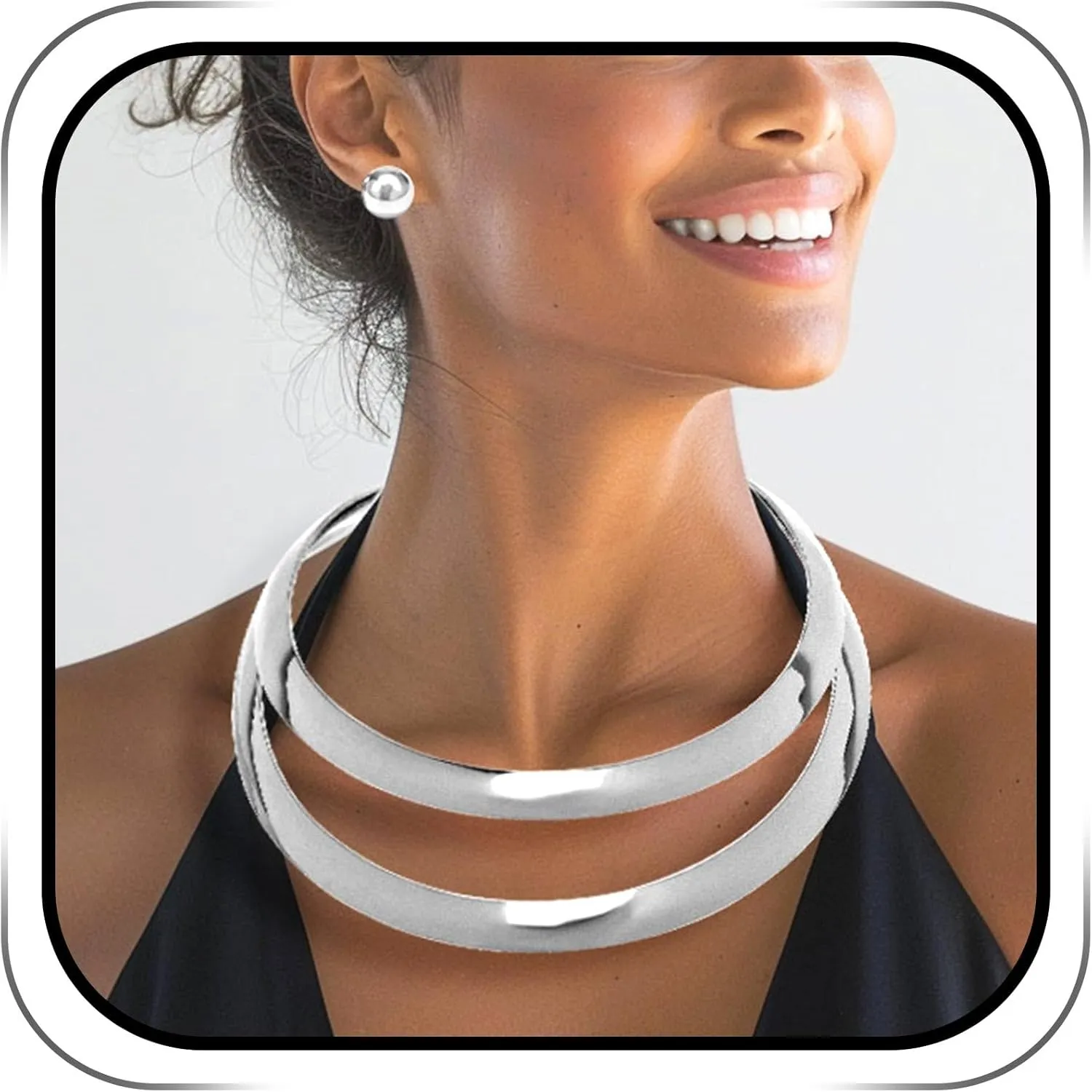 Barode African Collar Choker Necklace Gold Statement Chokers Bib Chunky Necklaces Earring Sets Jewelry for Women