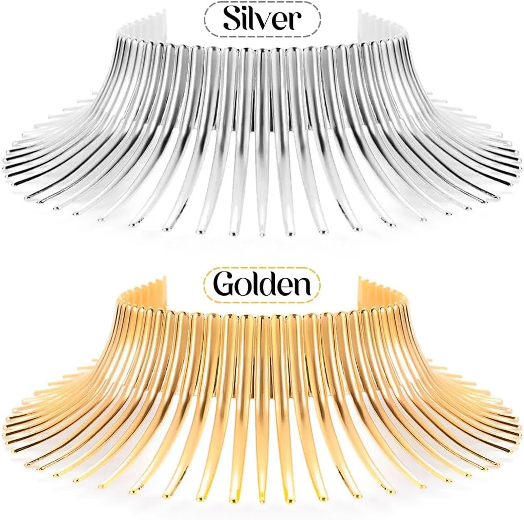 Barode African Collar Choker Necklace Gold Statement Chokers Bib Chunky Necklaces Jewelry for Women
