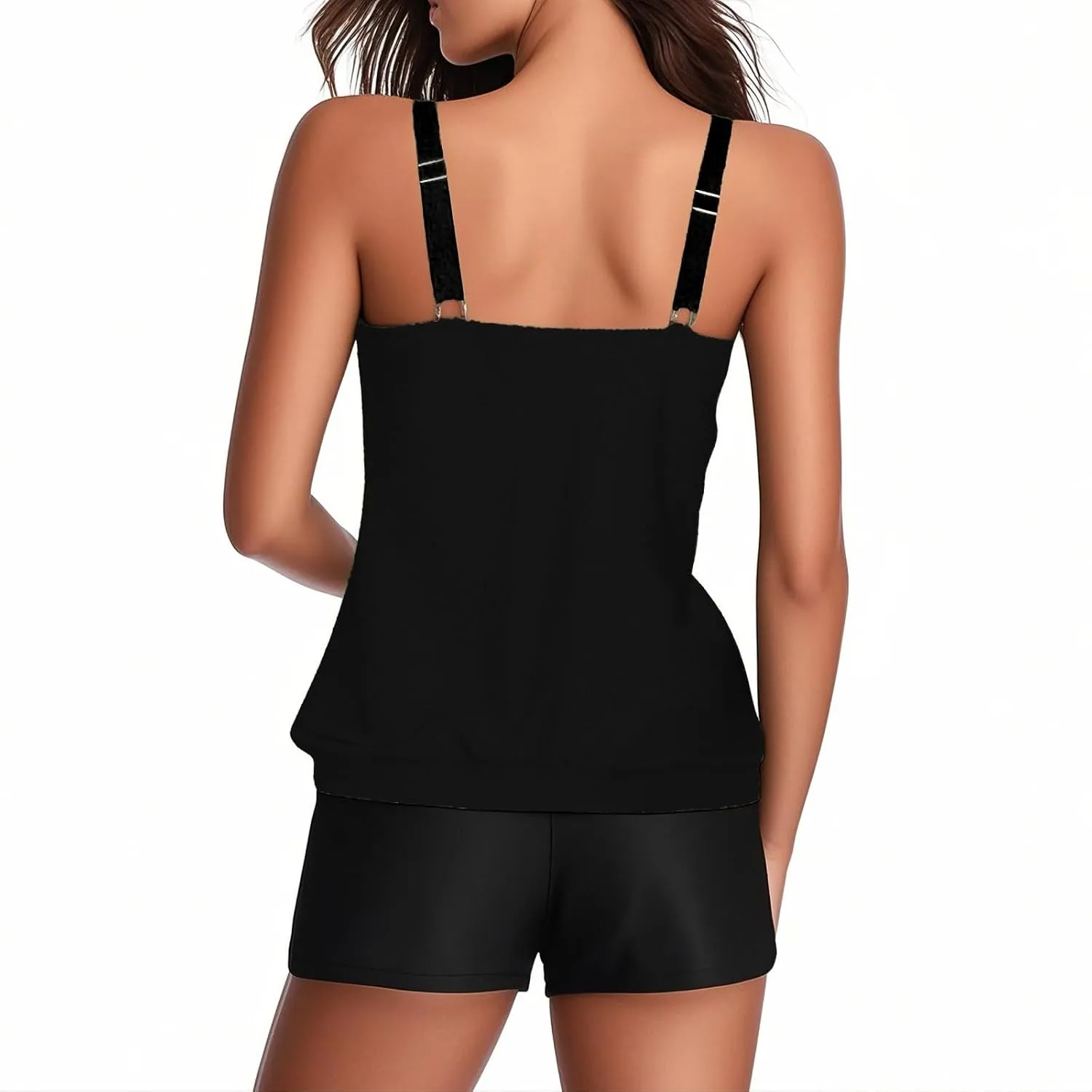 Bath Suit Sets for Women Tankini Sets Tops Vest Shorts Two Piece Swimwear Sleeveless Hawaii Womens Swimsuit 2025