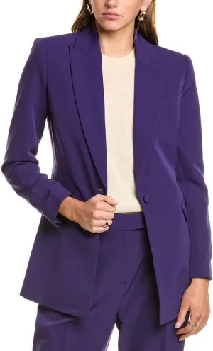 BCBGMAXAZRIA Women's Long Sleeve V Neck Single Breasted Blazer Jacket