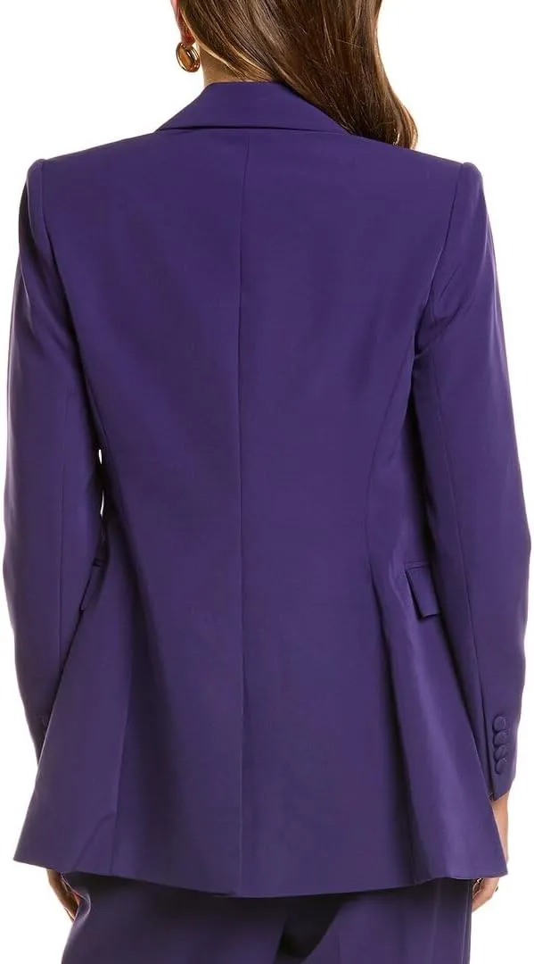 BCBGMAXAZRIA Women's Long Sleeve V Neck Single Breasted Blazer Jacket