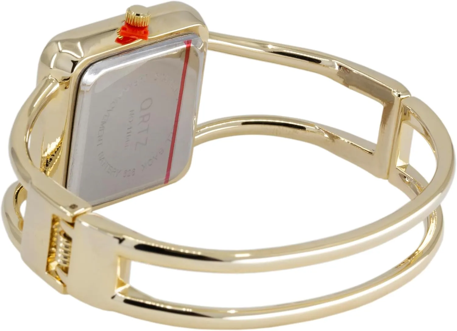 Blekon Collections Womens 30mm Square Elegant Metal Cuff Bangle Fashion Watch