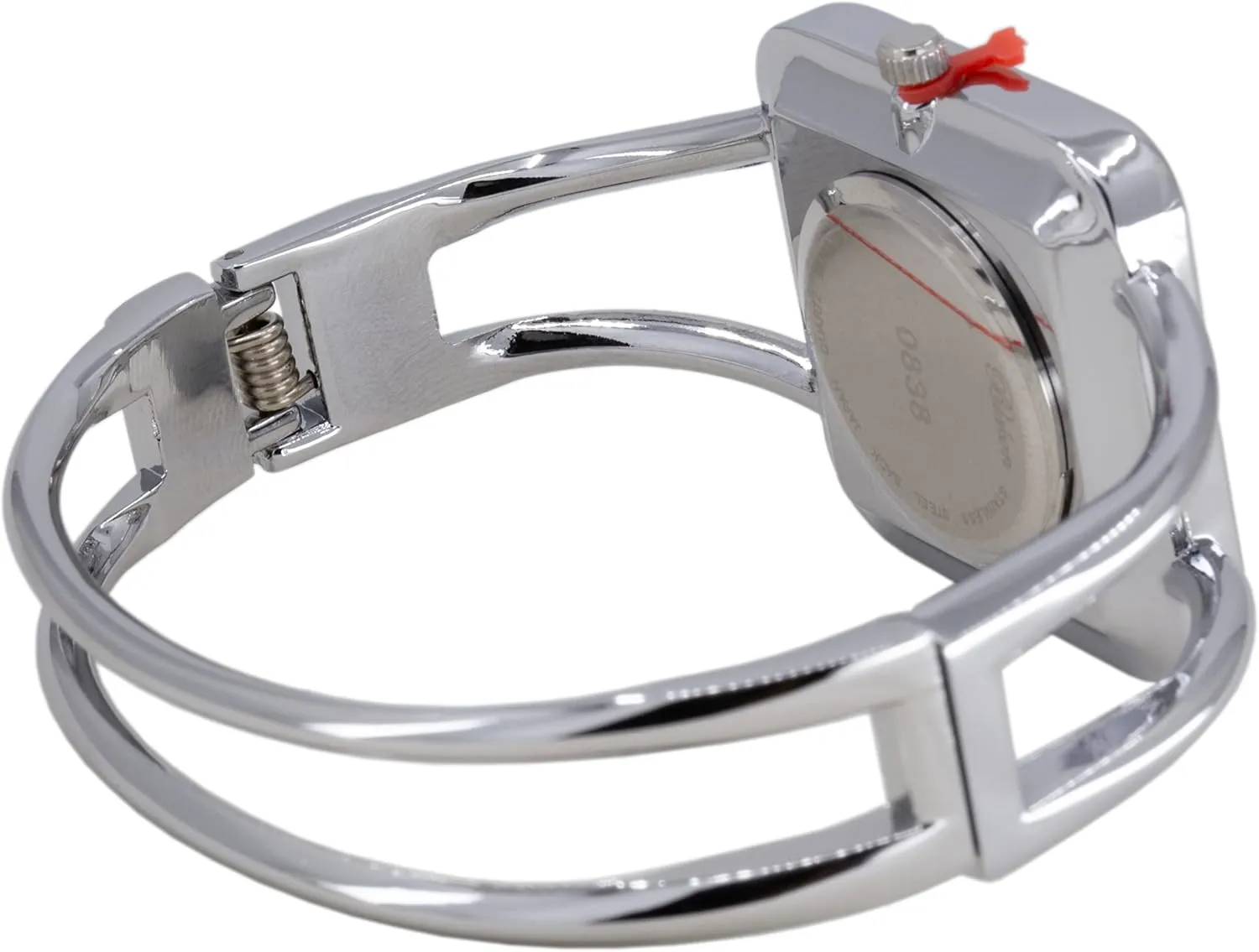 Blekon Collections Womens 30mm Square Elegant Metal Cuff Bangle Fashion Watch