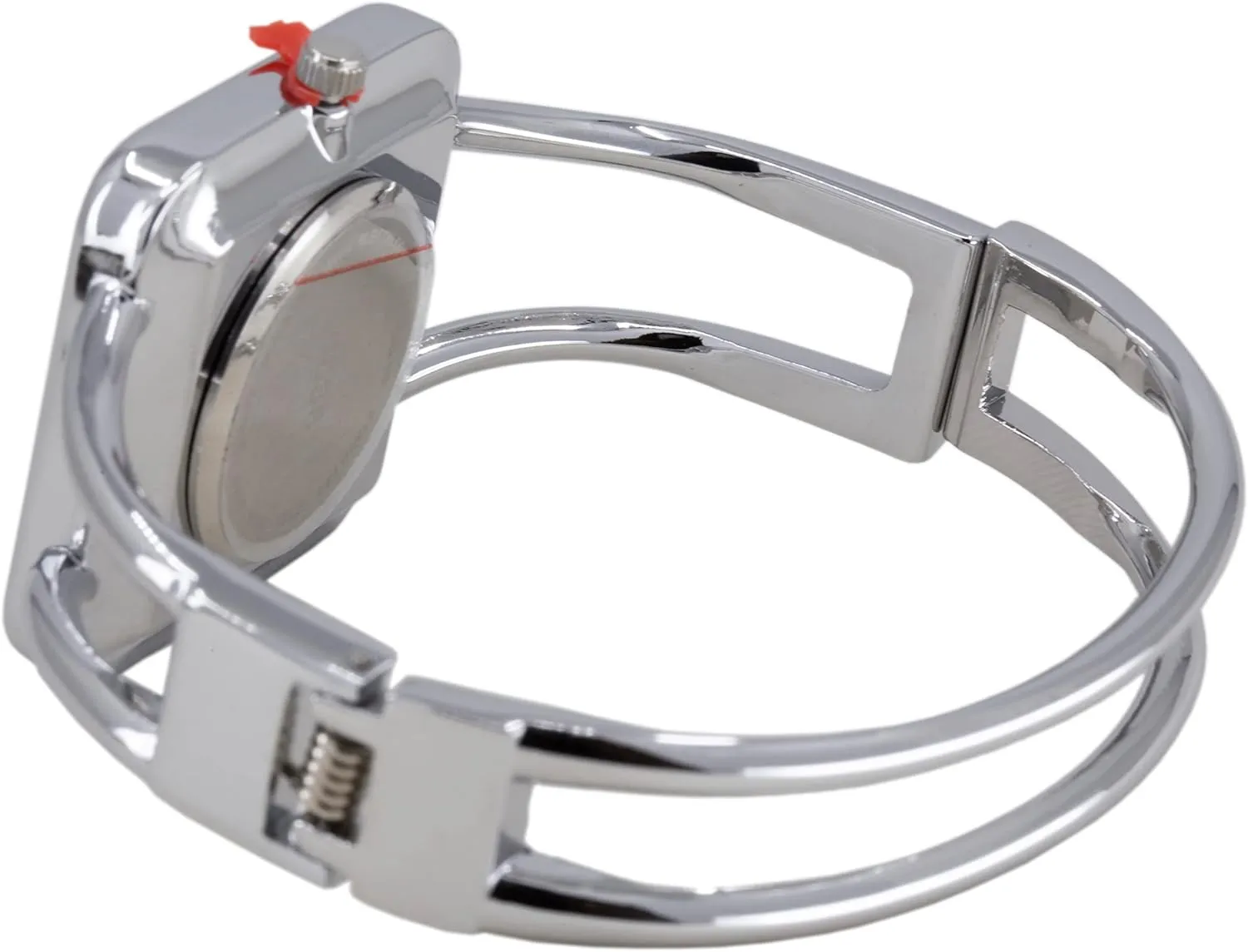 Blekon Collections Womens 30mm Square Elegant Metal Cuff Bangle Fashion Watch