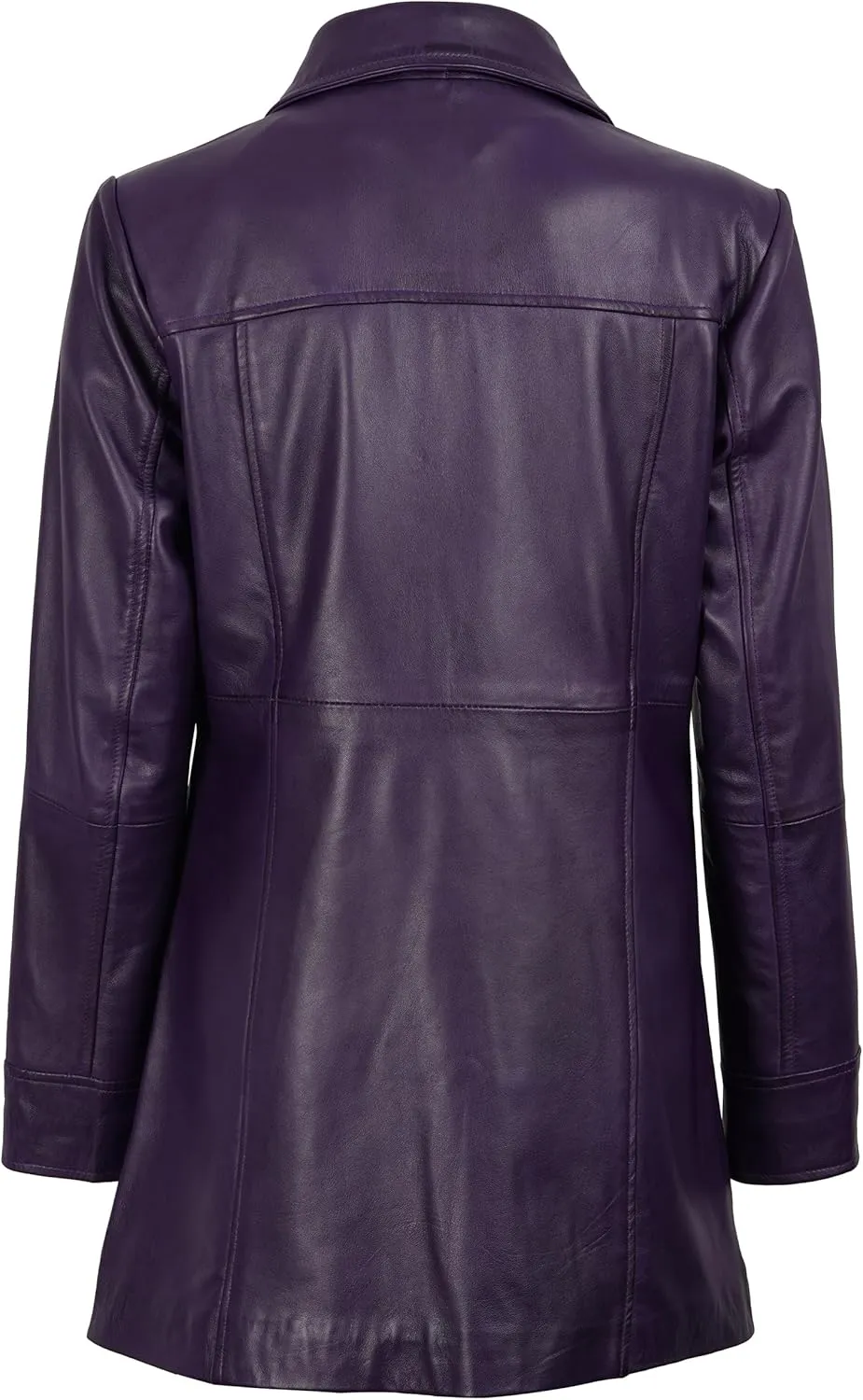 Blingsoul Womens Leather Jacket - Vintage Style Long Leather Jacket Women