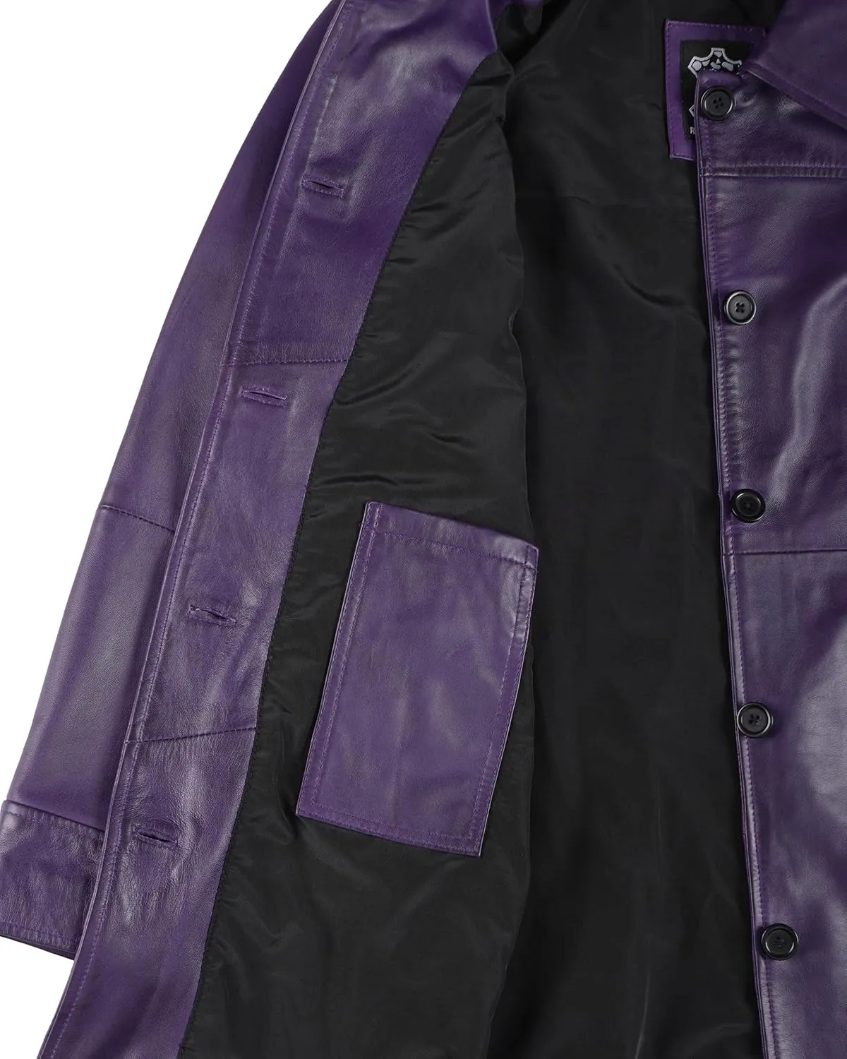 Blingsoul Womens Leather Jacket - Vintage Style Long Leather Jacket Women