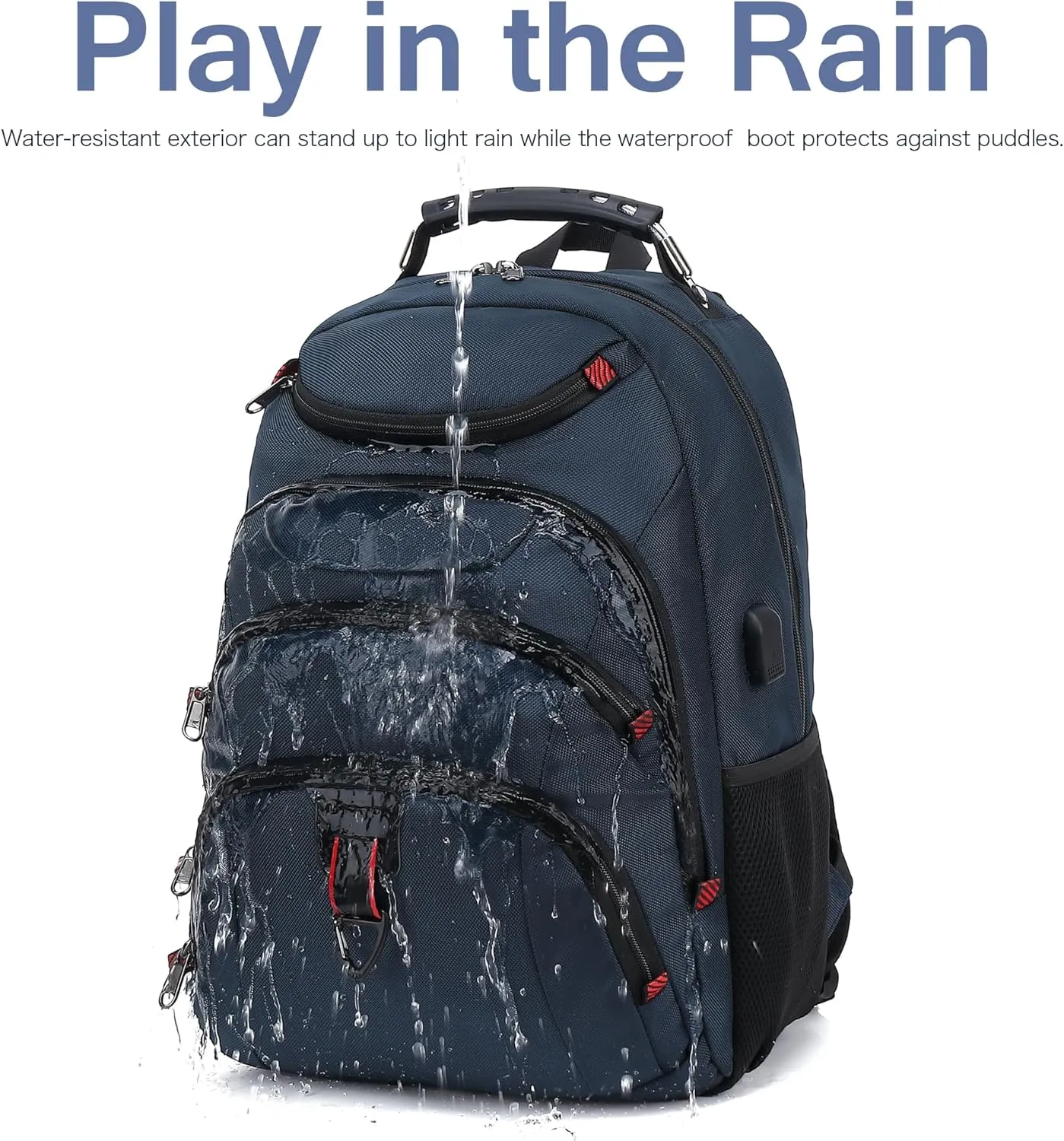 Boavan Laptop Backpack for men, 15.6 inch Laptop Bag with USB Port, Waterproof Travel Work Backpack Purse, Anti-Theft Teacher Nurse Doctor Casual Bookbags Office Business backpackClassic Navy