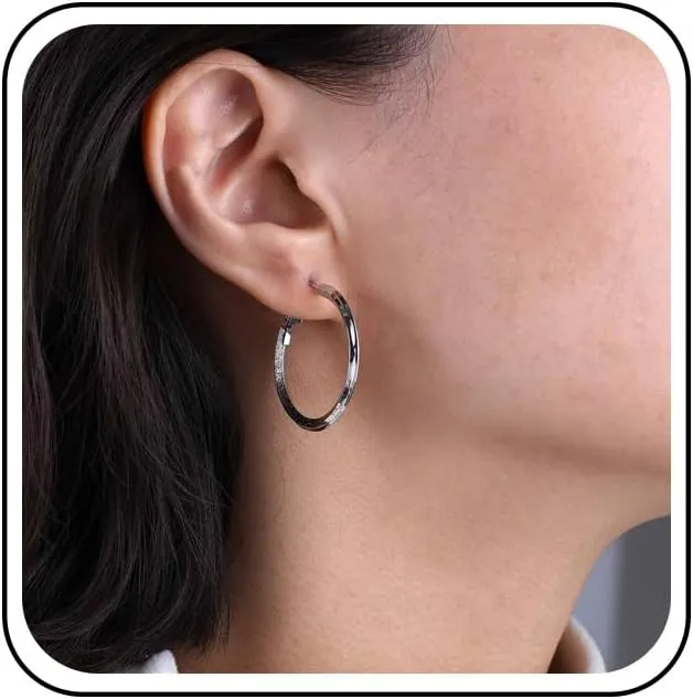 Bohemian Hollow Circle Dangle Earrings Silver Circle Hoop Drop Earrings Large Geometric Circle Earrings Minimalist Circle Hoop Earrings Jewelry for Women
