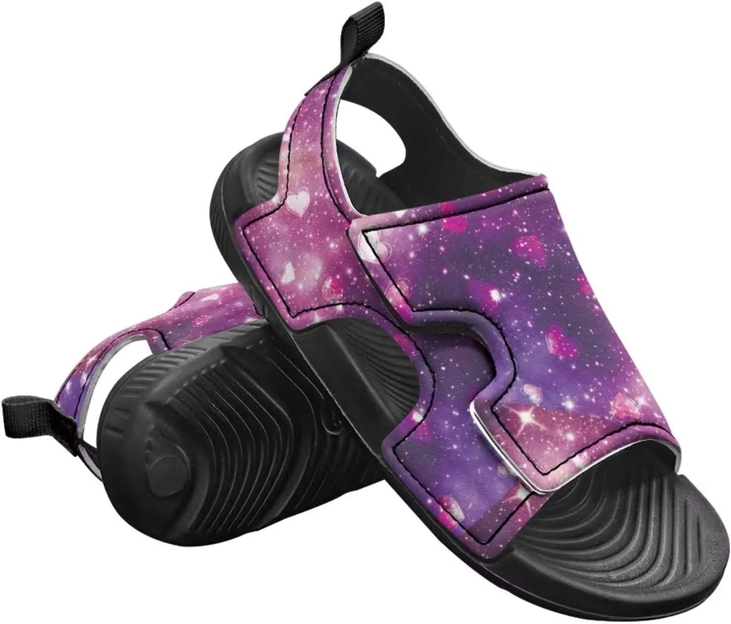 Boys Flame Sandals Kids Open Toe Outdoor Hiking Sandals Lightweight Athletic Beach Water Sport Shoes Adjustable