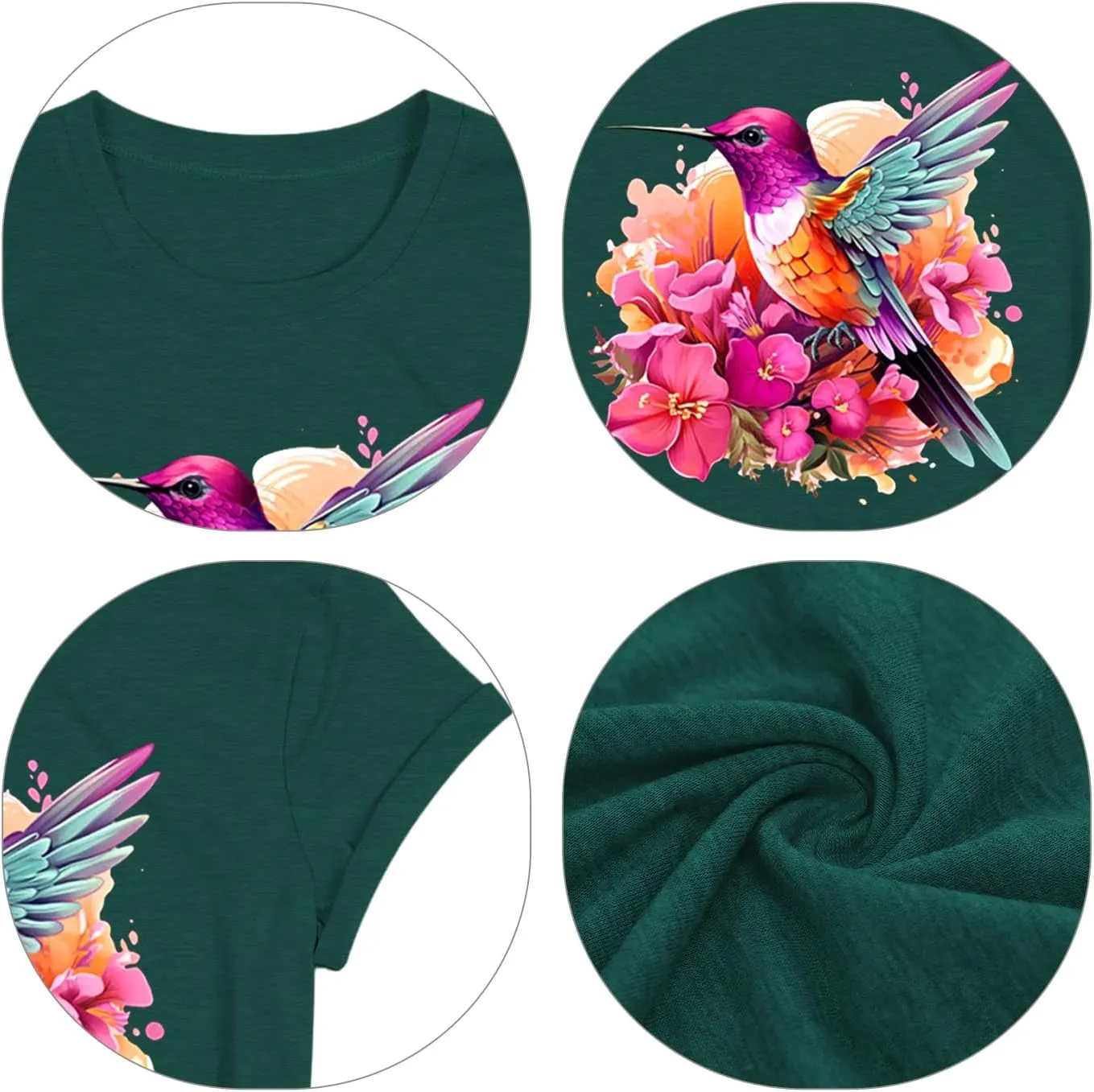 Butterfly T-Shirts for Women Butterflys Flowers Print Shirts Insect Lover Casual Short Sleeved Tops