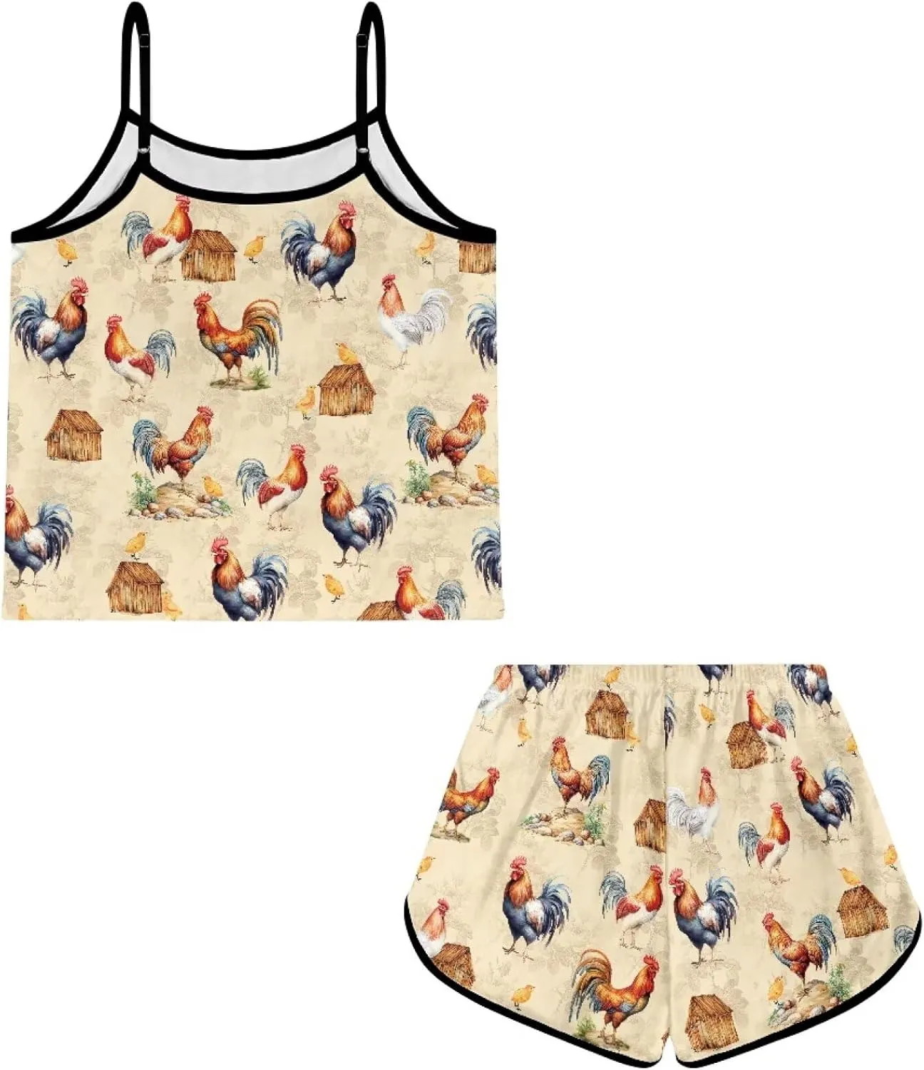 Cami Pajama Sets 2 Piece Sets Womens Pajama Sets Sexy Soft Lingerie Sleeveless Tank Top and Shorts Pj