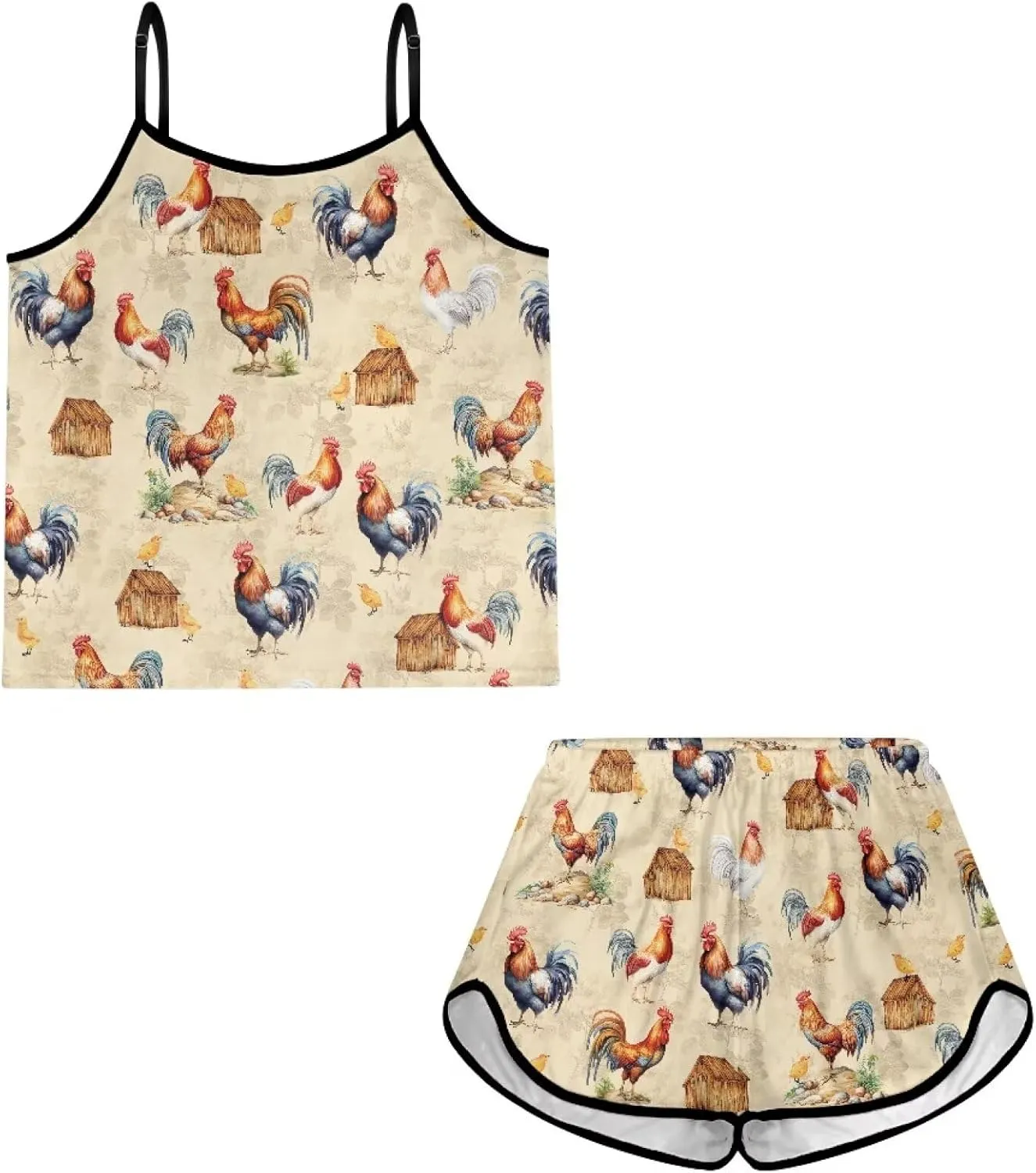 Cami Pajama Sets 2 Piece Sets Womens Pajama Sets Sexy Soft Lingerie Sleeveless Tank Top and Shorts Pj
