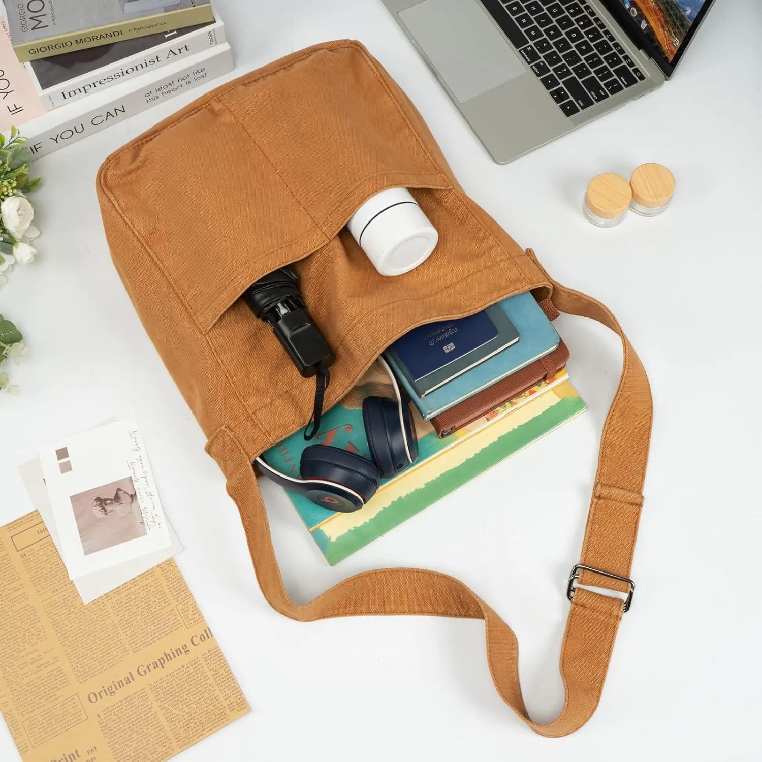 Canvas Tote Bag for Women, Large Crossbody Hobo Bag Casual Shoulder Bag Shopping Handbags Messenger Bags (Green)