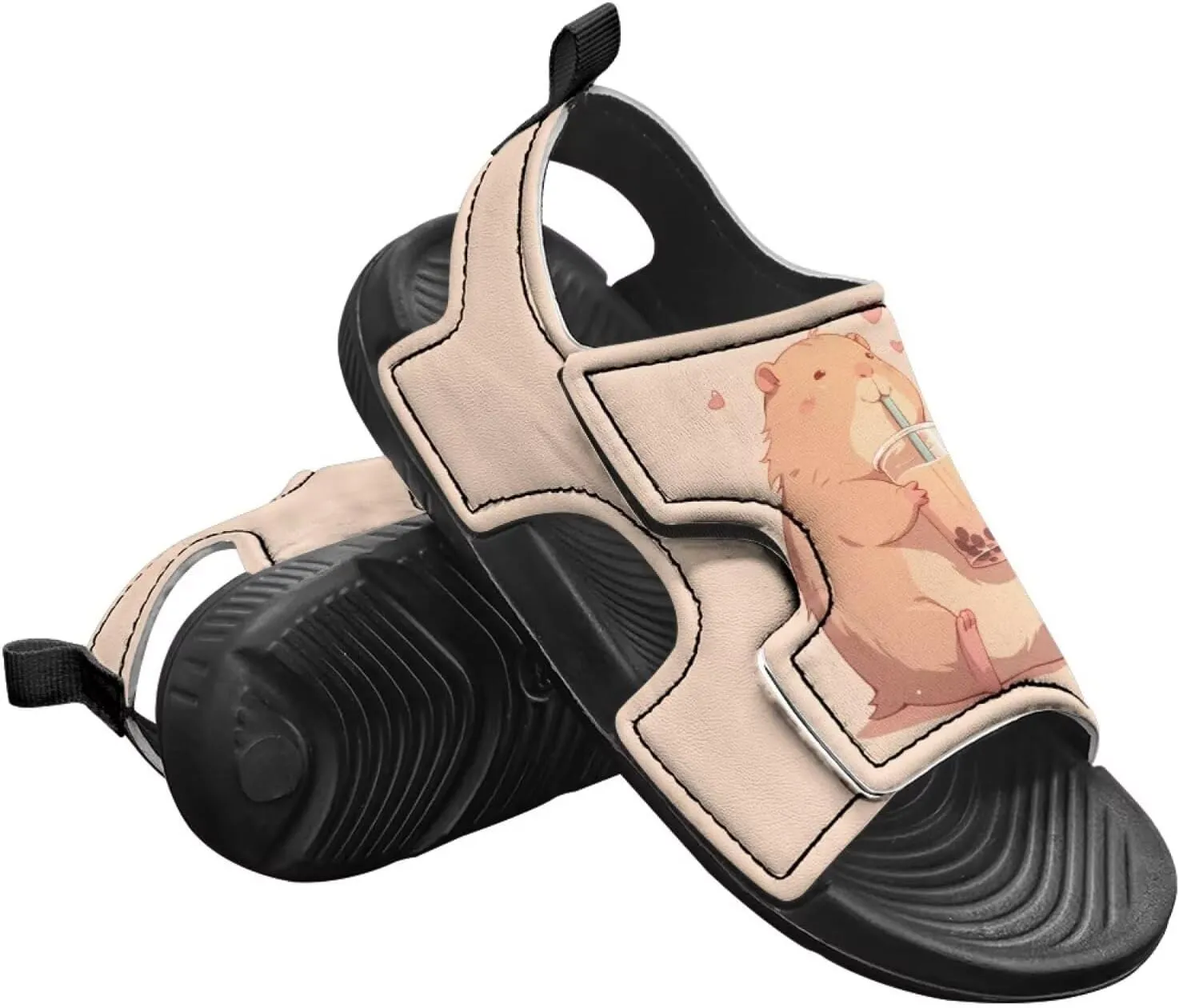Cat Sport Sandals for Girls,Cute Rainbow Water Shoes Summer Outdoor Athletic Hiking Beach Sandals for Toddler/Little/Big Kids