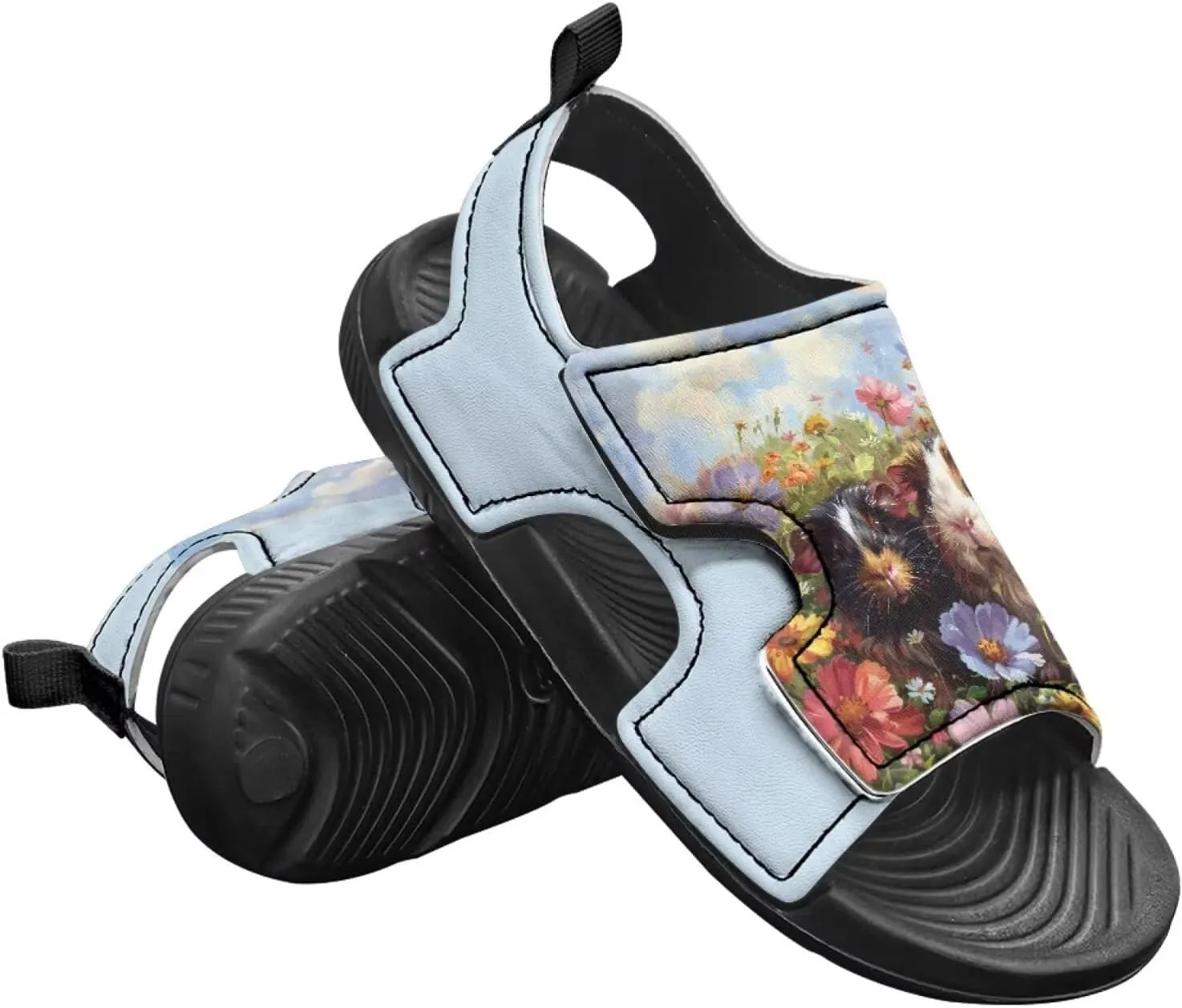 Cat Sport Sandals for Girls,Cute Rainbow Water Shoes Summer Outdoor Athletic Hiking Beach Sandals for Toddler/Little/Big Kids